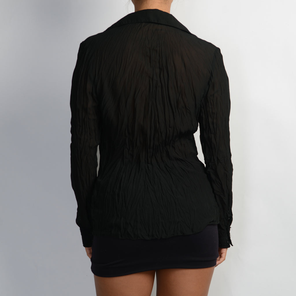 SHEER BLACK BLOUSE