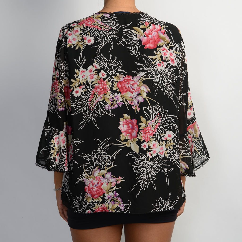 FLORAL 3/4 SLEEVE TOP