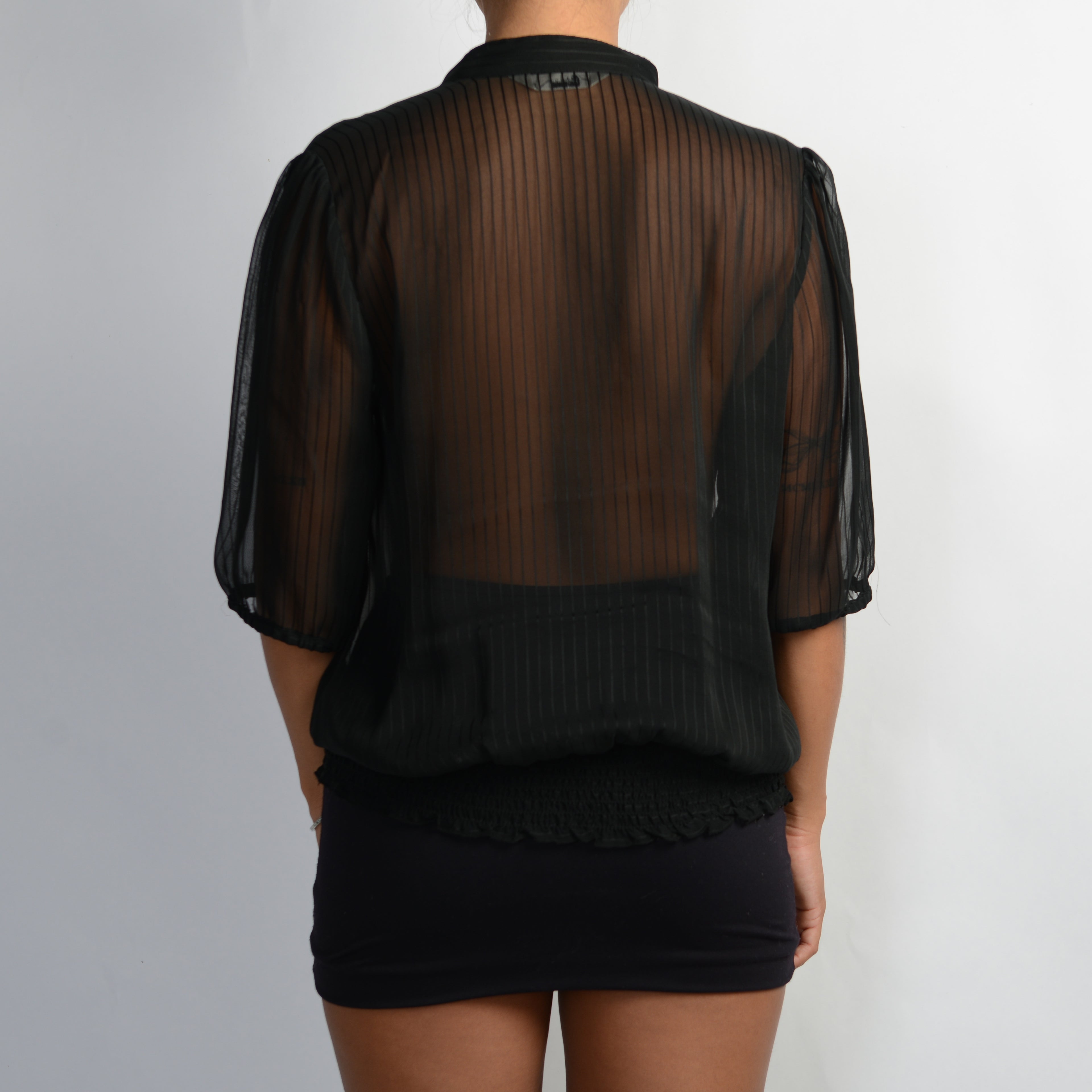 SHEER BLACK BLOUSE