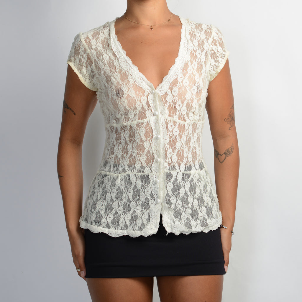 CREAM LACE BLOUSE