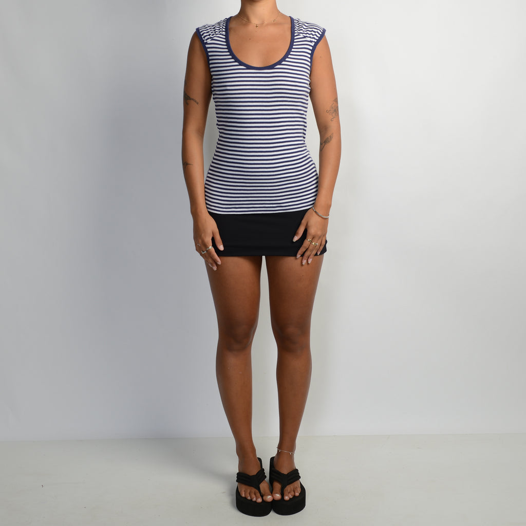 NAVY STRIPE TANK TOP