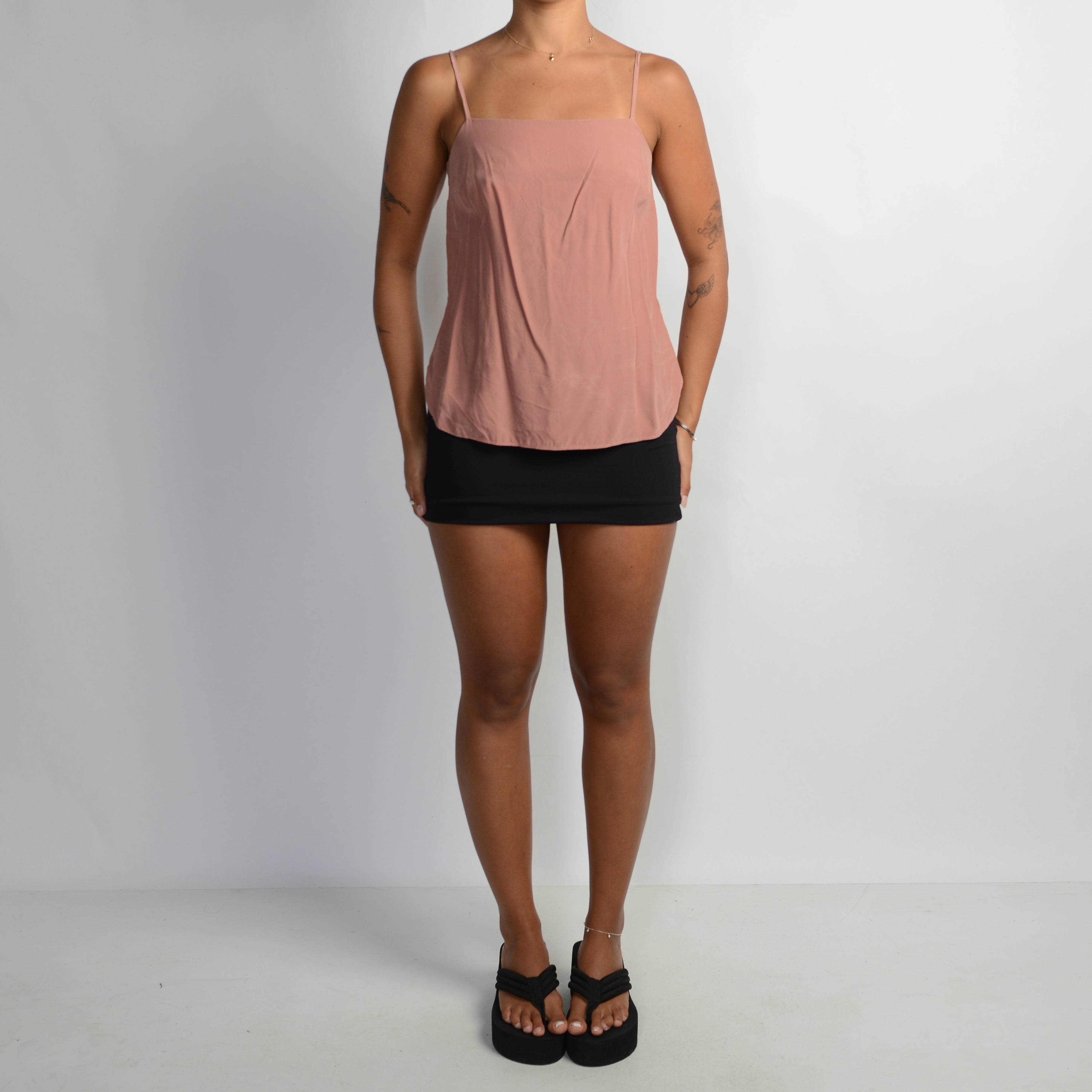 PINK SILK CAMISOLE
