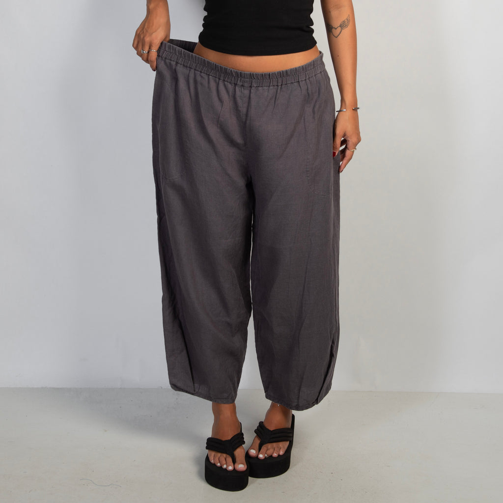 GREY BLUE LINEN PANTS