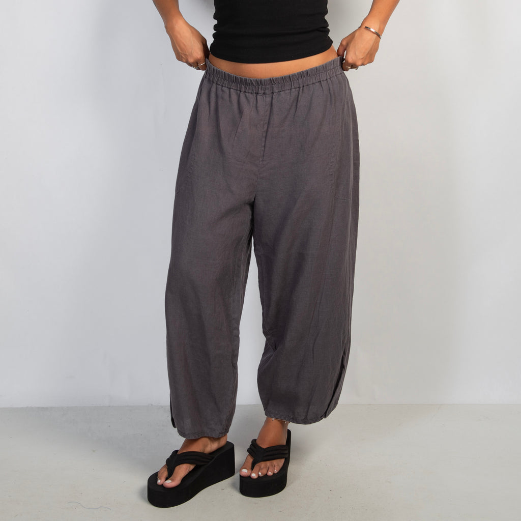 GREY BLUE LINEN PANTS
