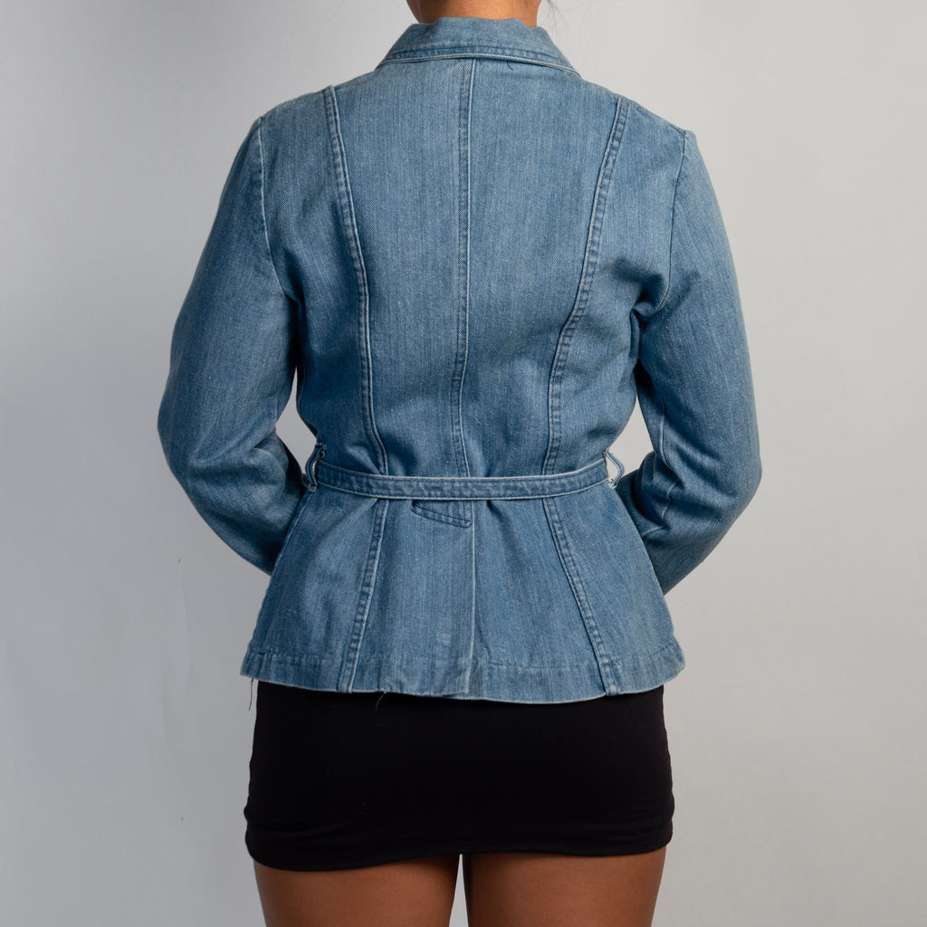 RIGID DENIM BLOUSE