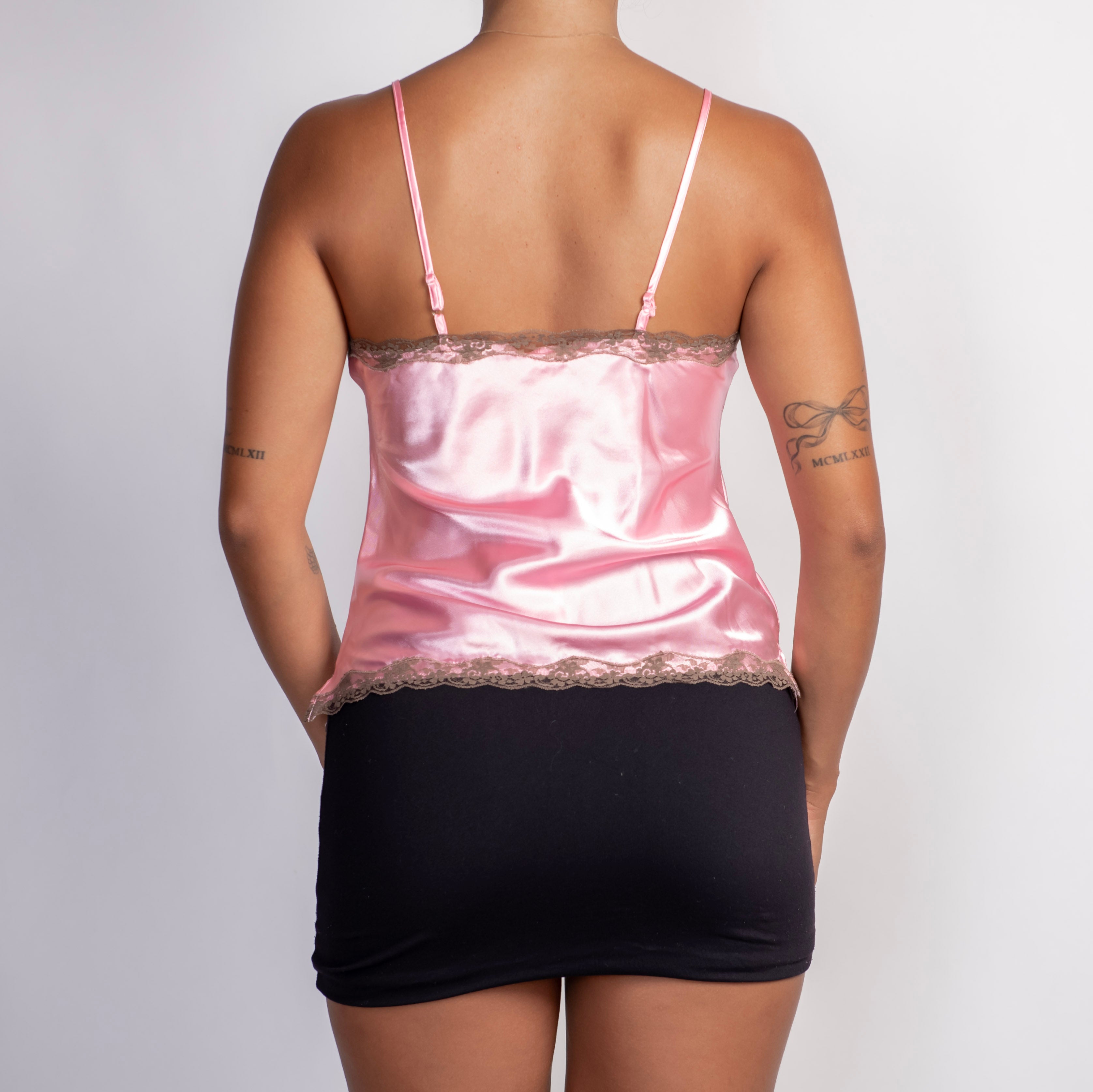 PINK SATIN CAMISOLE