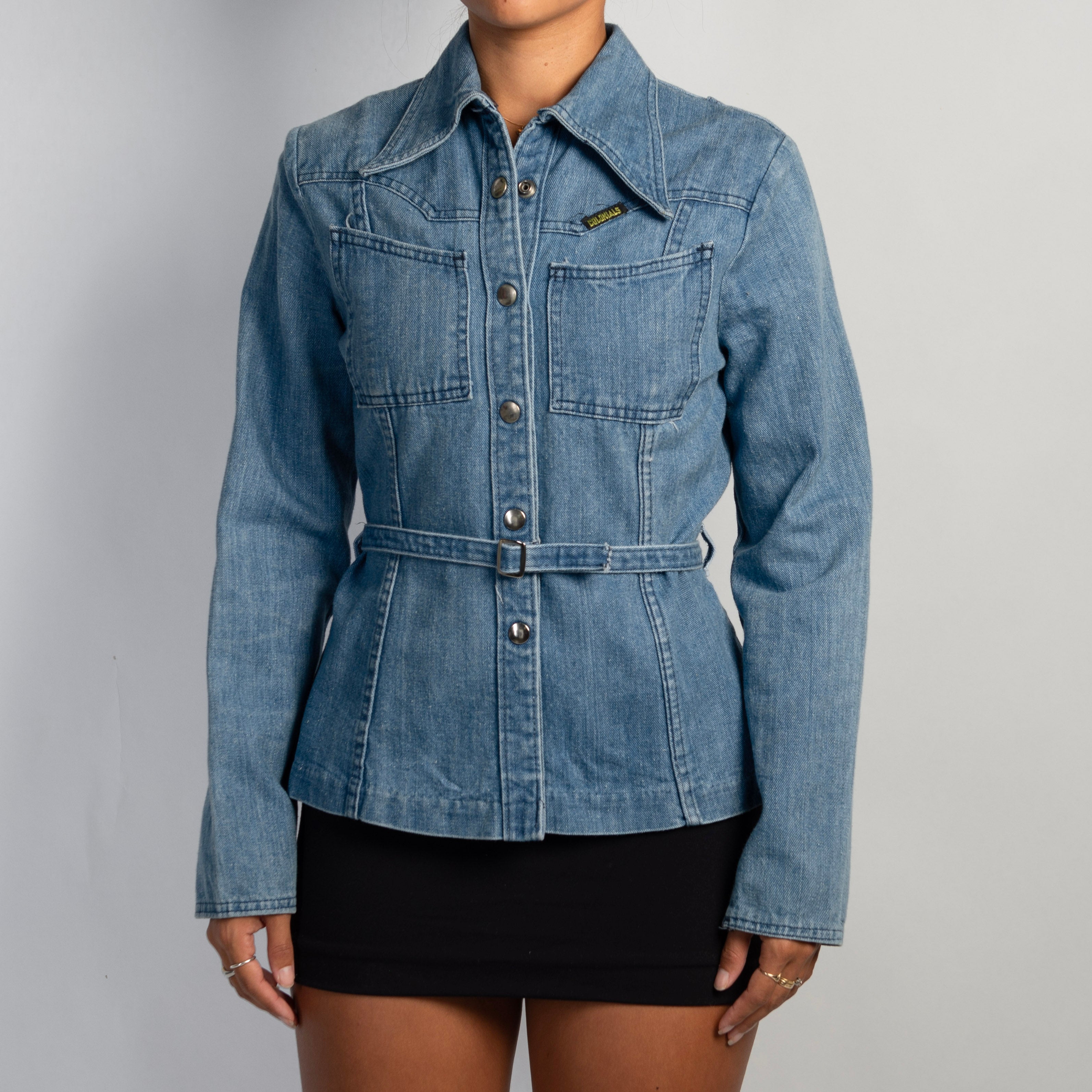 RIGID DENIM BLOUSE