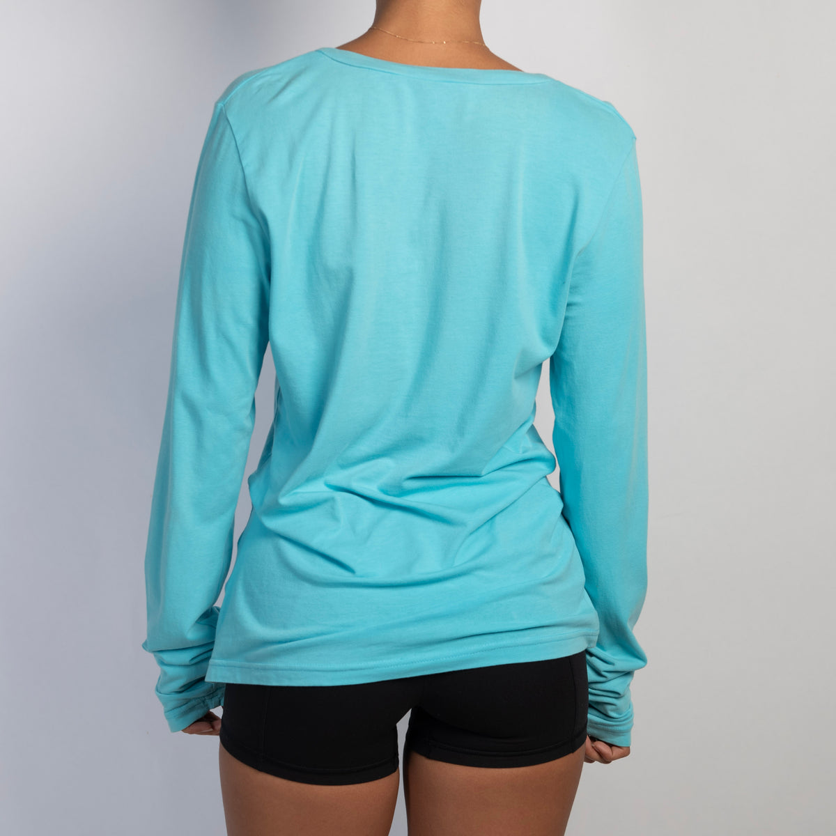 BLUE LONG SLEEVE TOP
