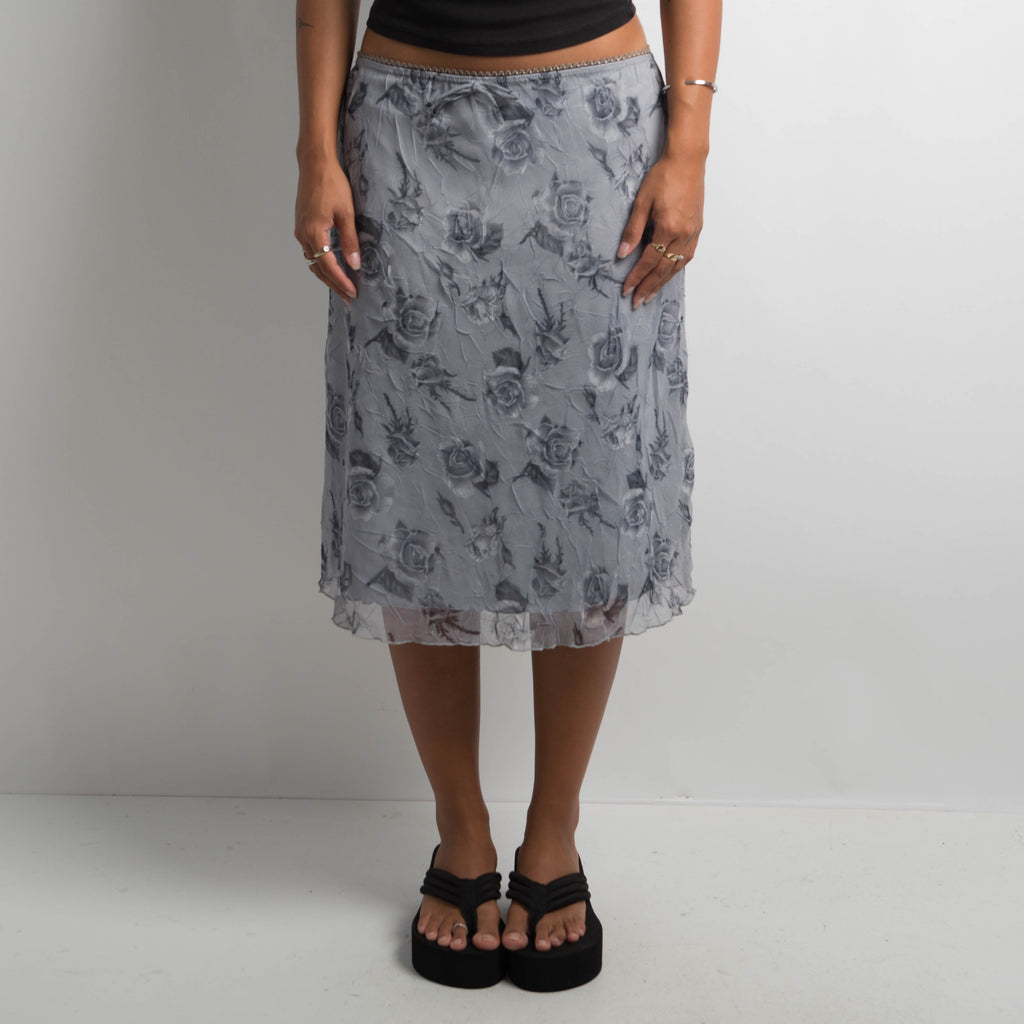 90S GREY MIDI SKIRT