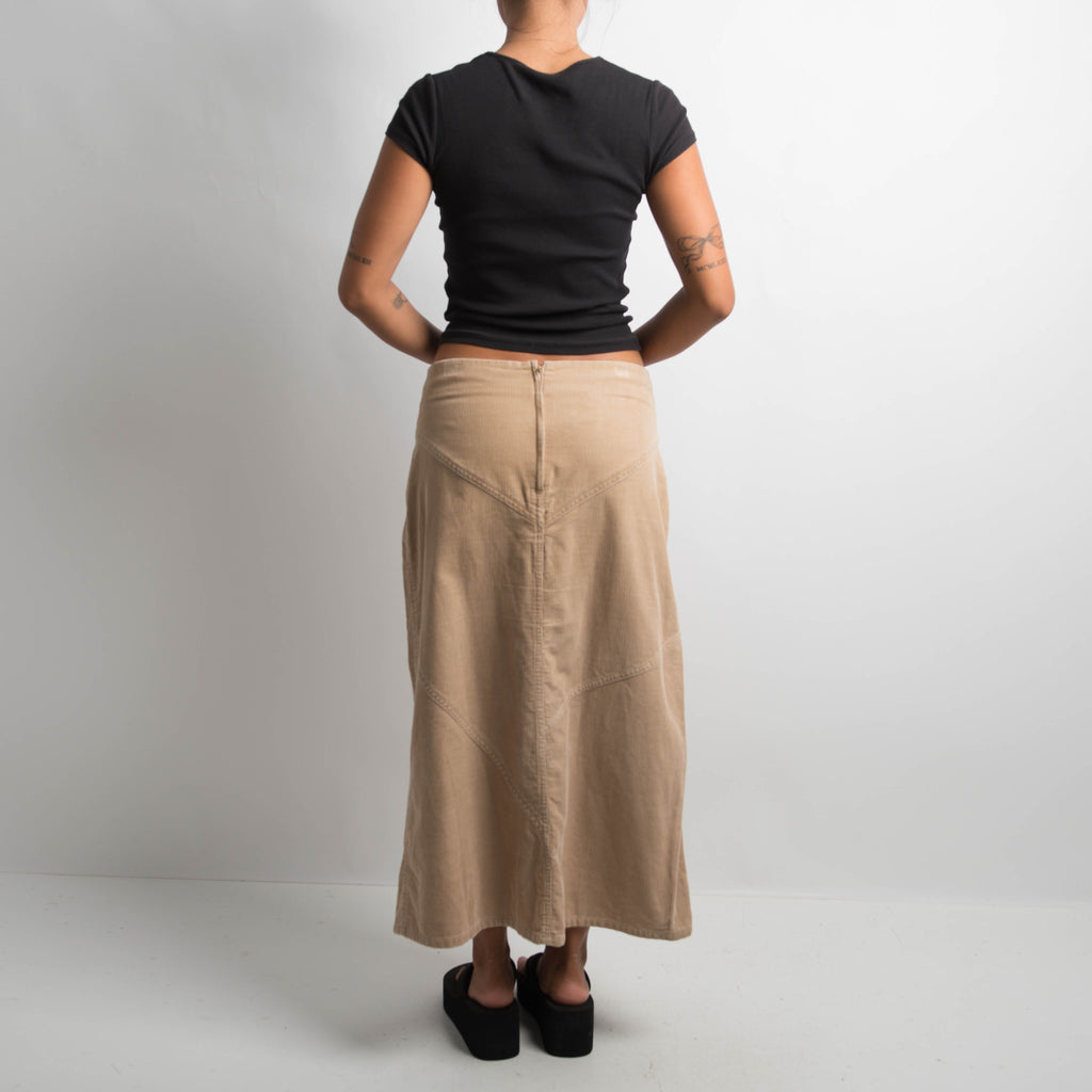 CORDUROY LONGLINE SKIRT