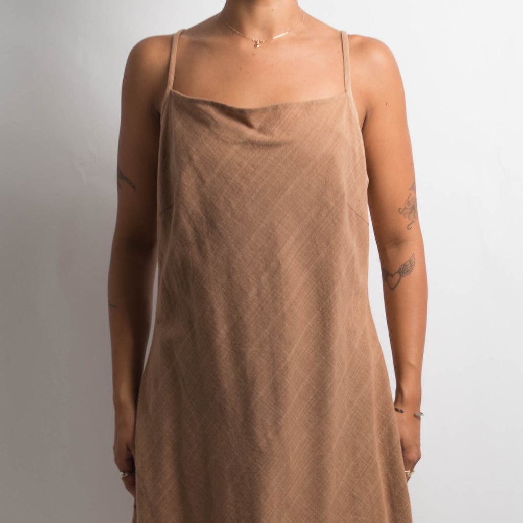BROWN COTTON DRESS