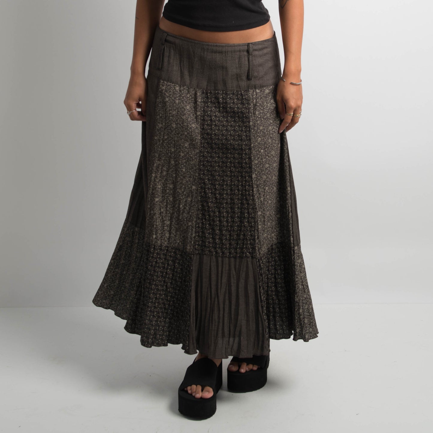 PATTERNED PATCHWORK SKIRT