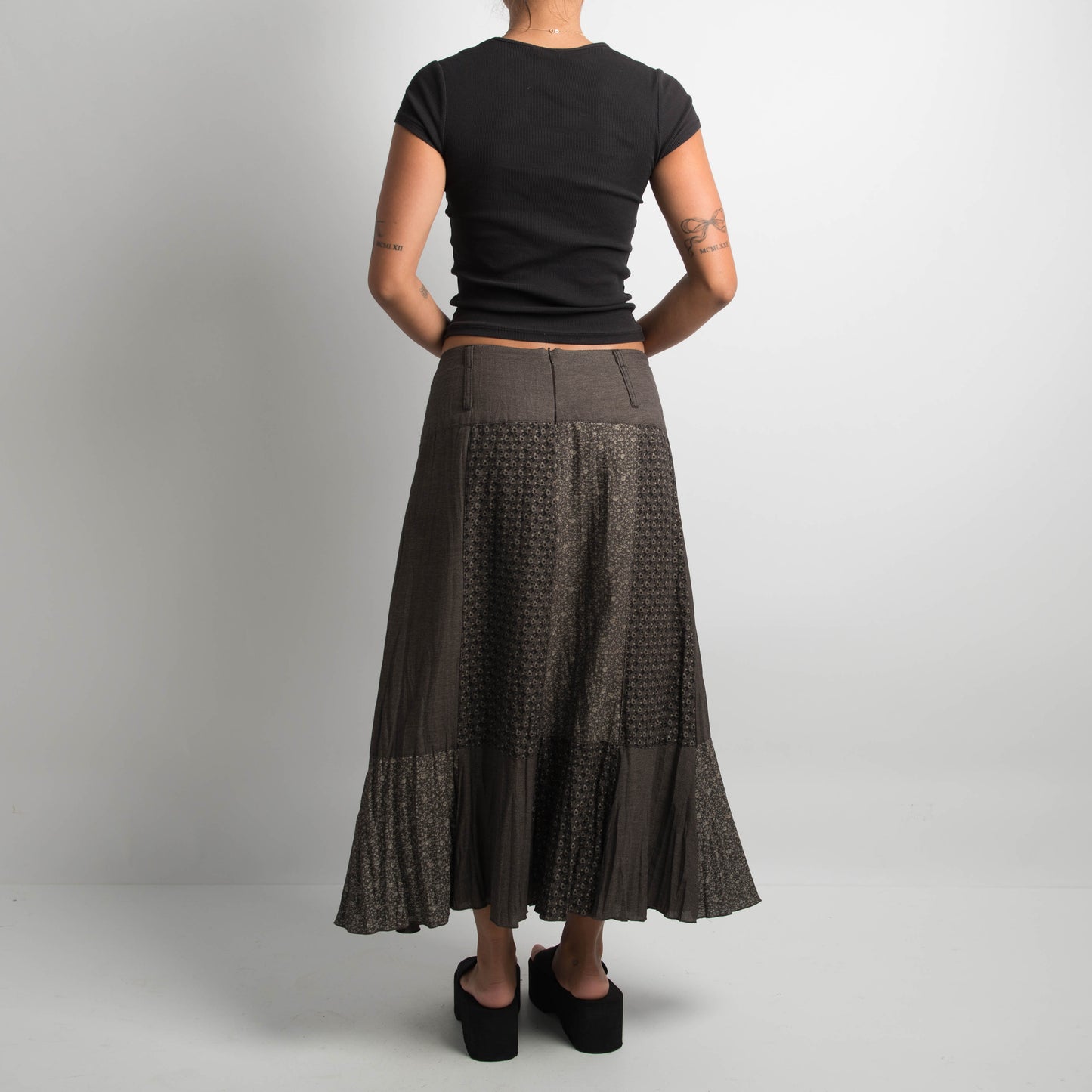 PATTERNED PATCHWORK SKIRT