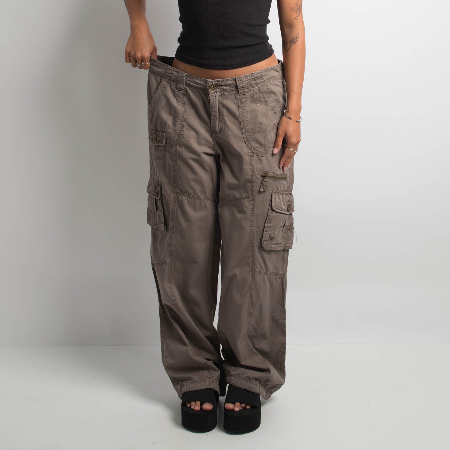 BROWN CARGO UTILITY PANTS