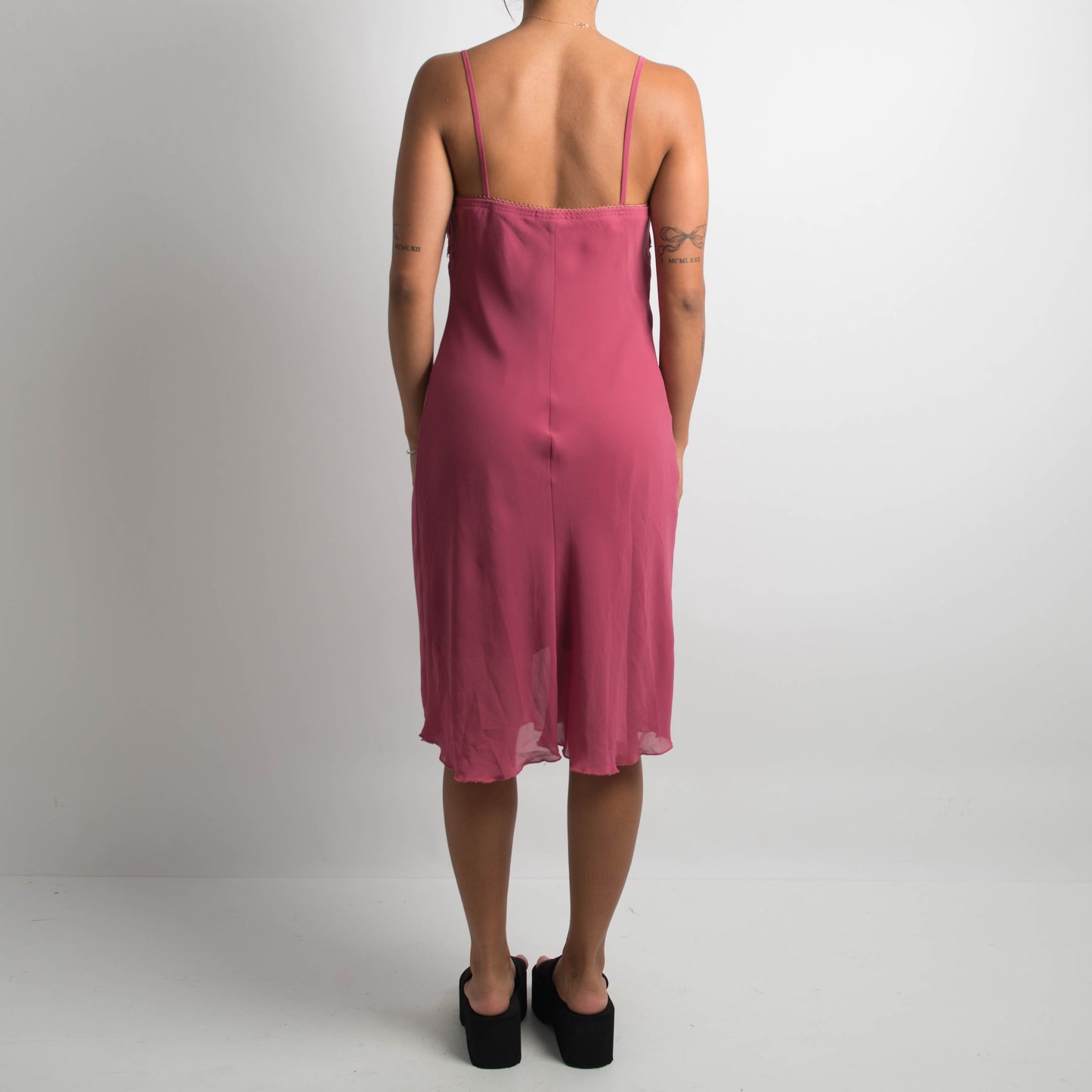 PINK SLIP MIDI DRESS