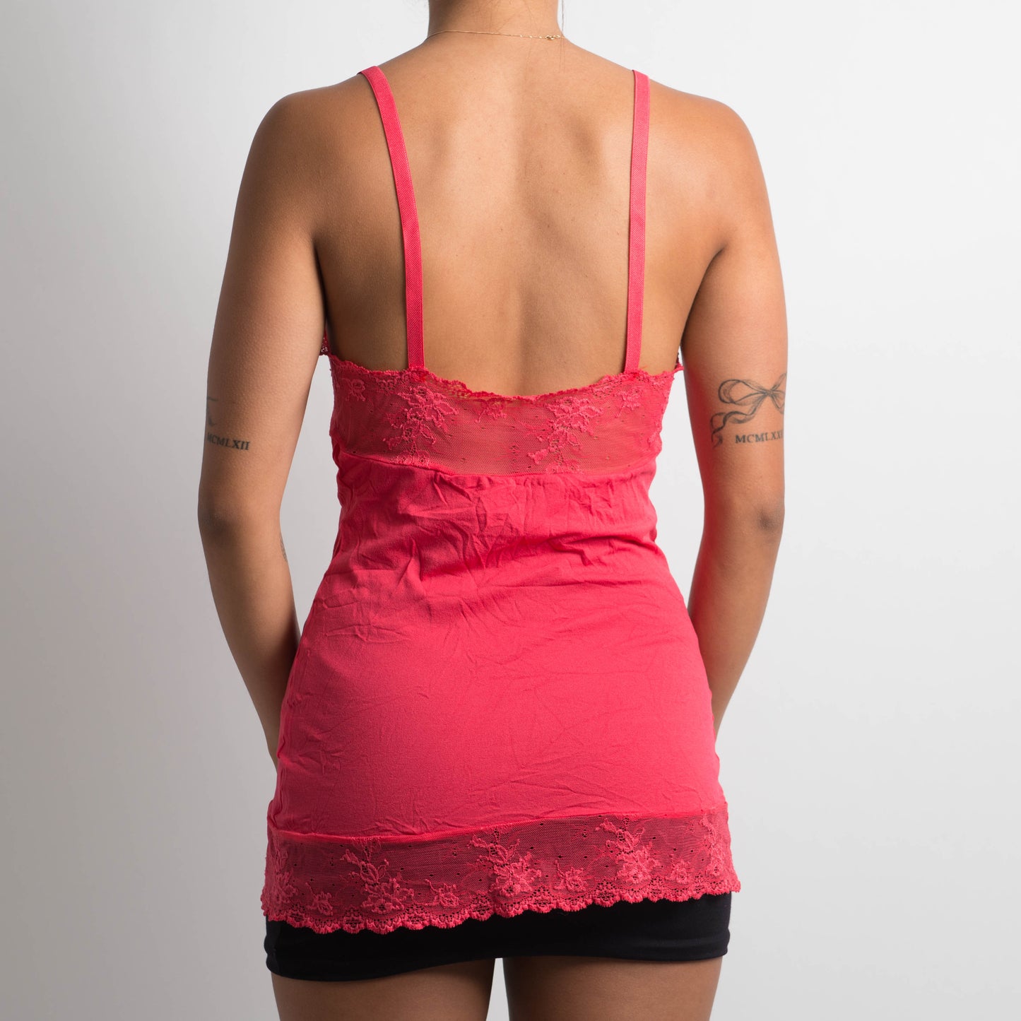 HOT PINK MESH CAMISOLE