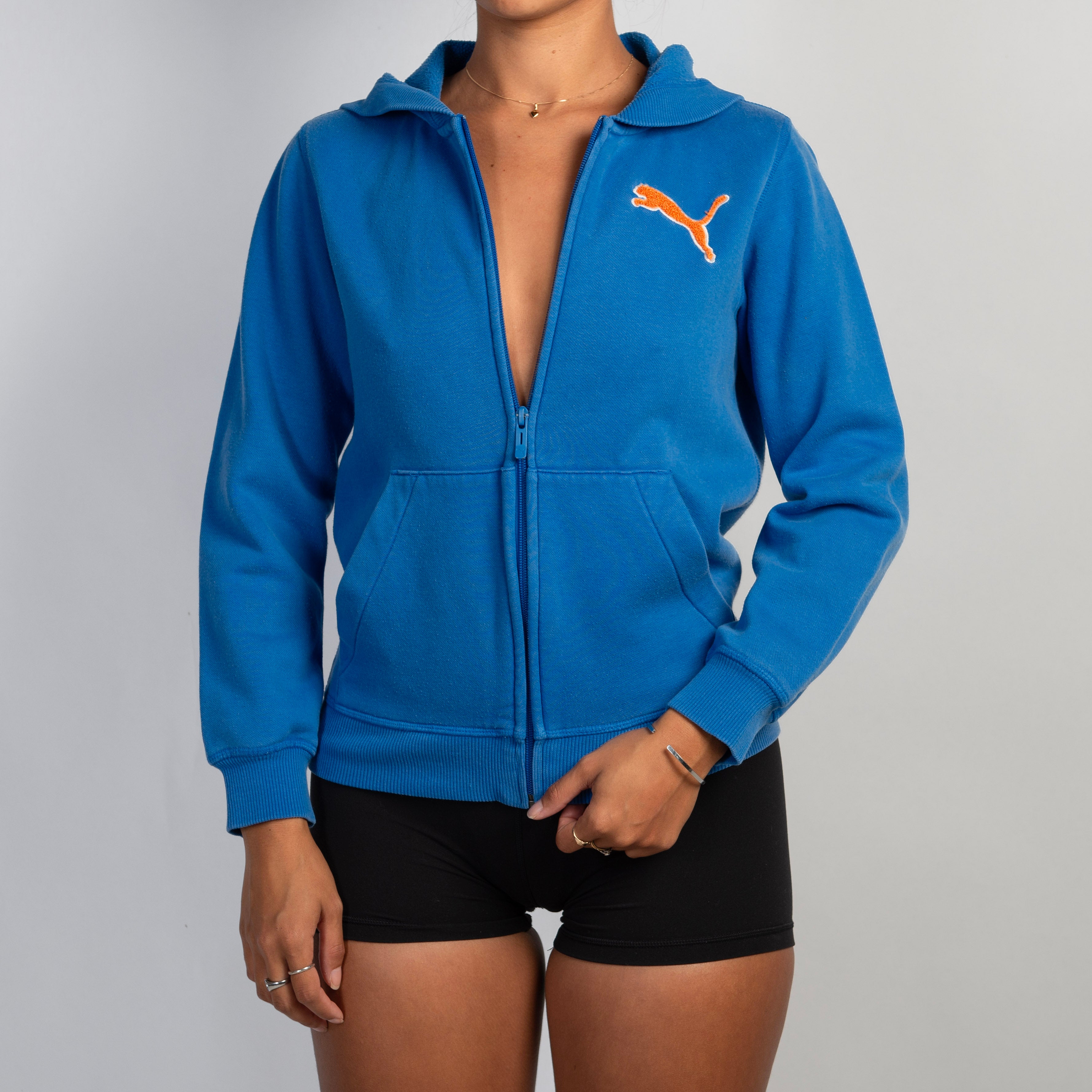 BLUE ZIP HOODIE JACKET