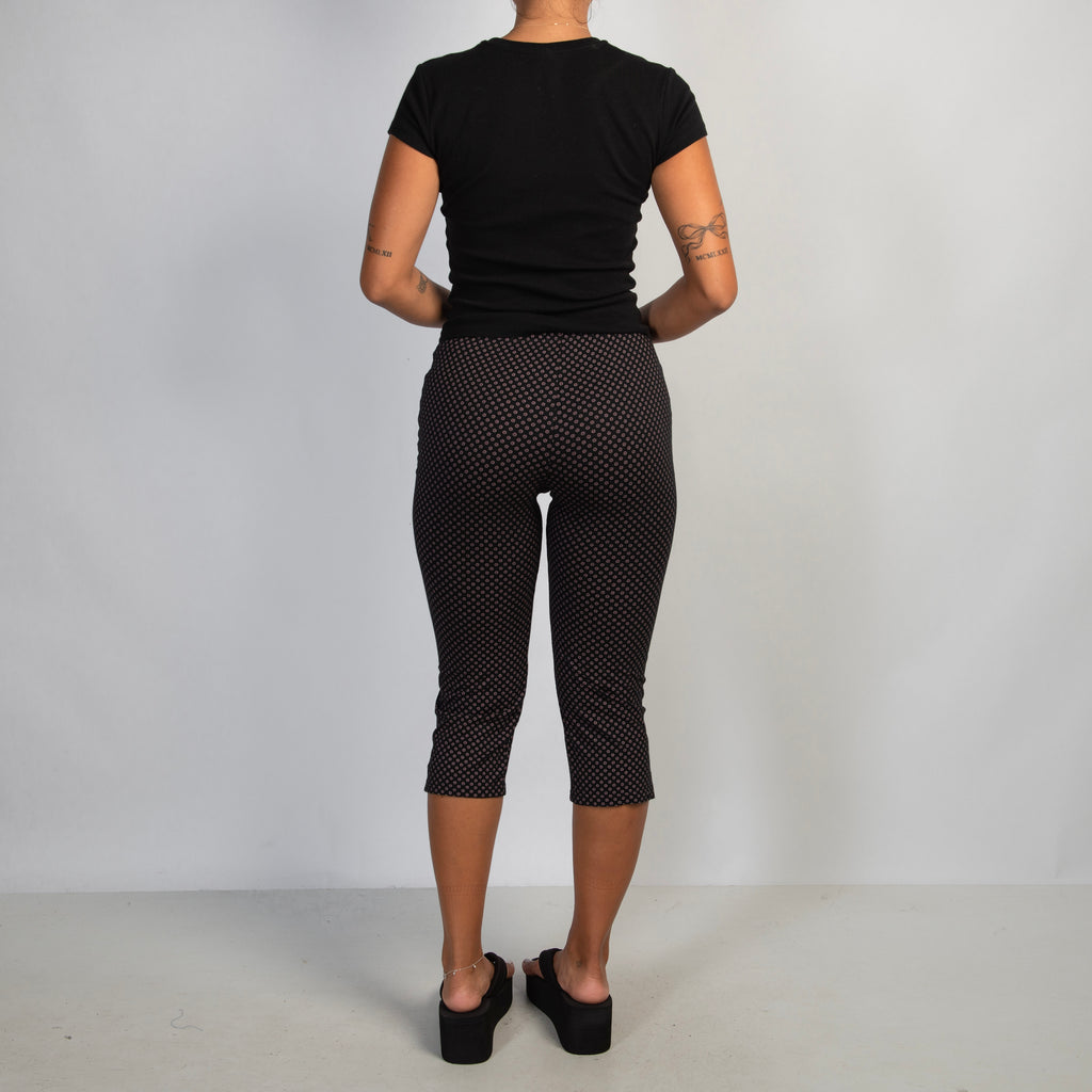 MICRO FLORAL CAPRI TIGHTS