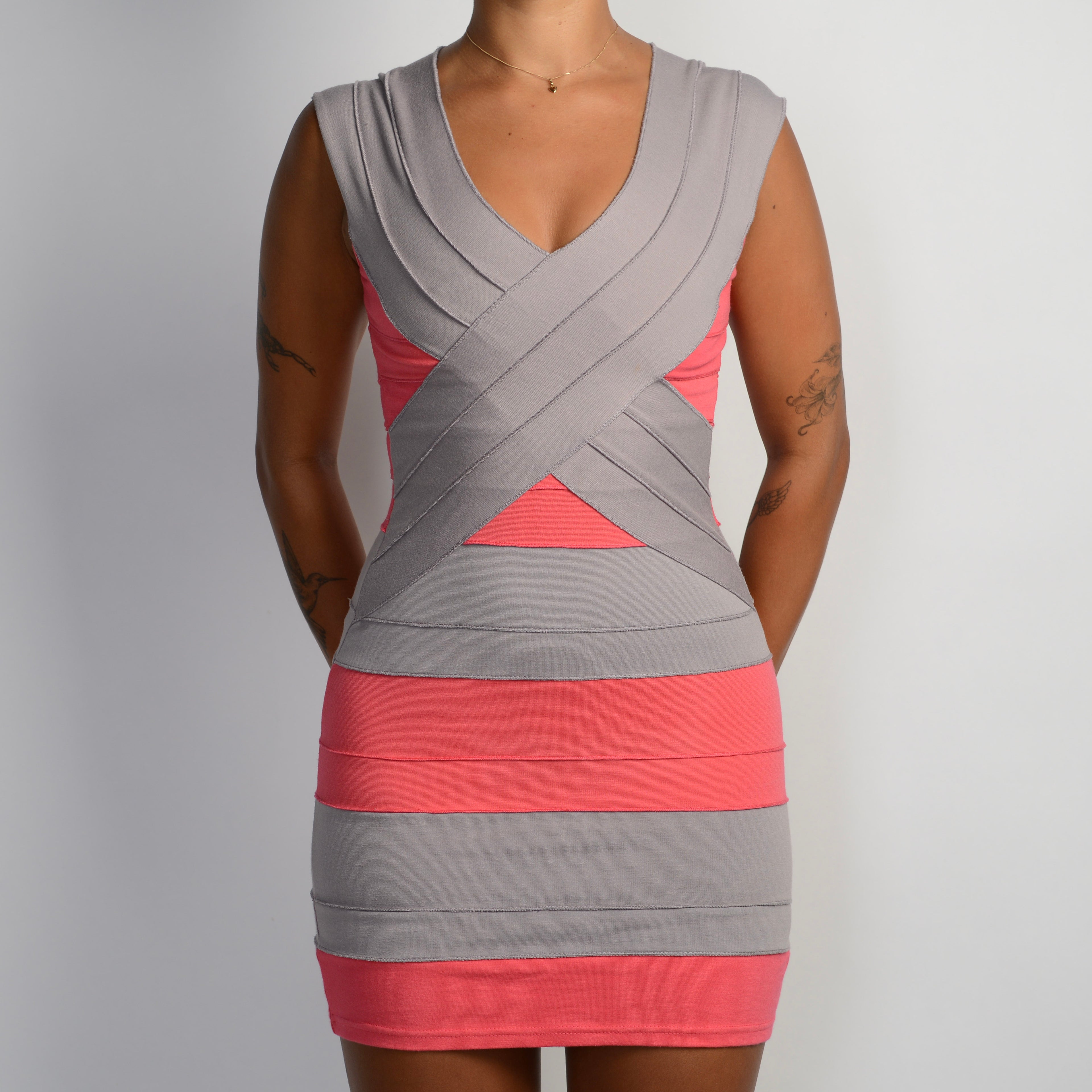 PINK BANDAGE DRESS