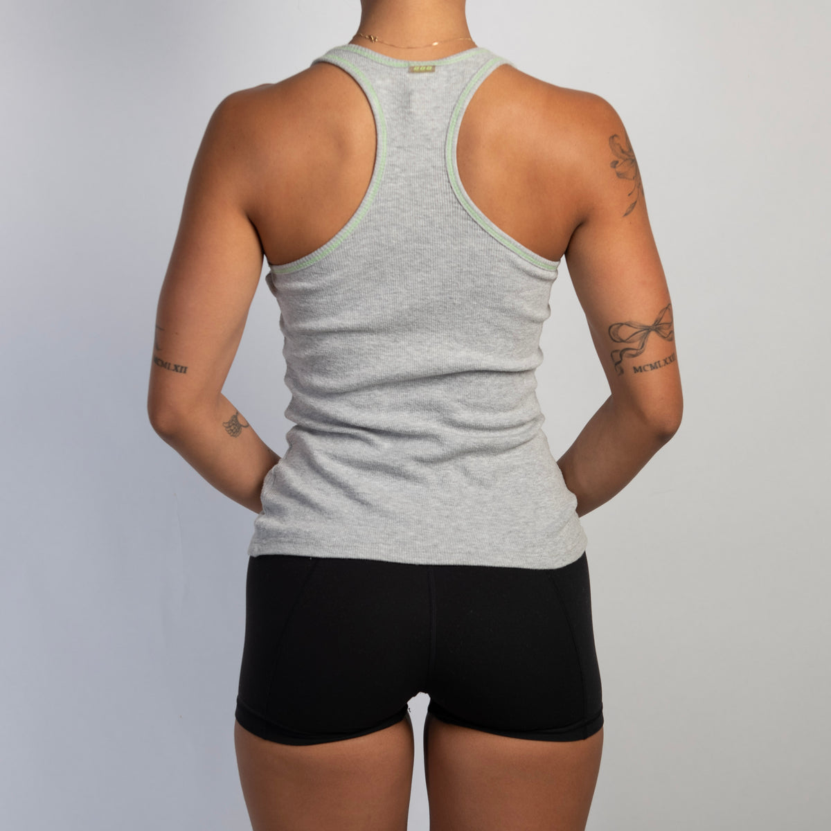 GREY COTTON TANK TOP