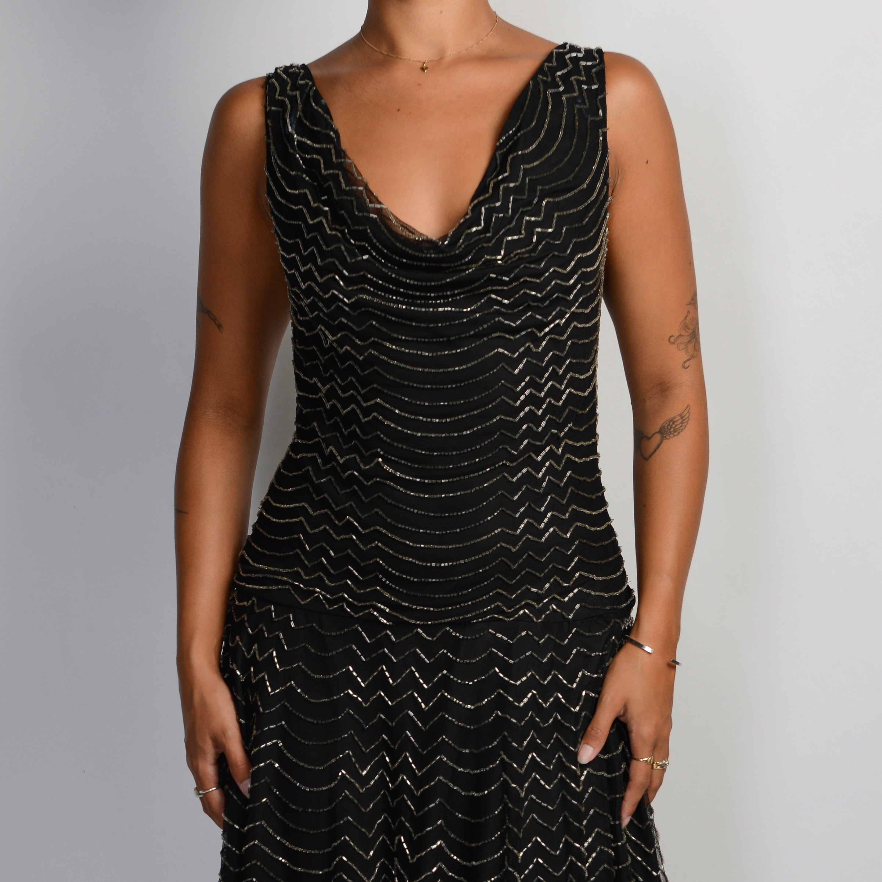 BEADED COCKTAIL DRESS