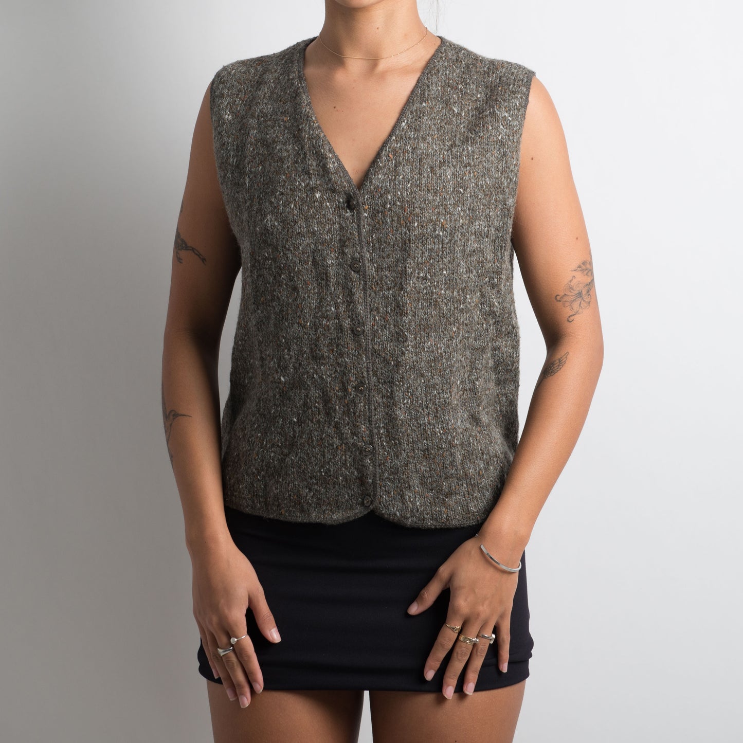 WOOL MARLE BUTTON UP VEST