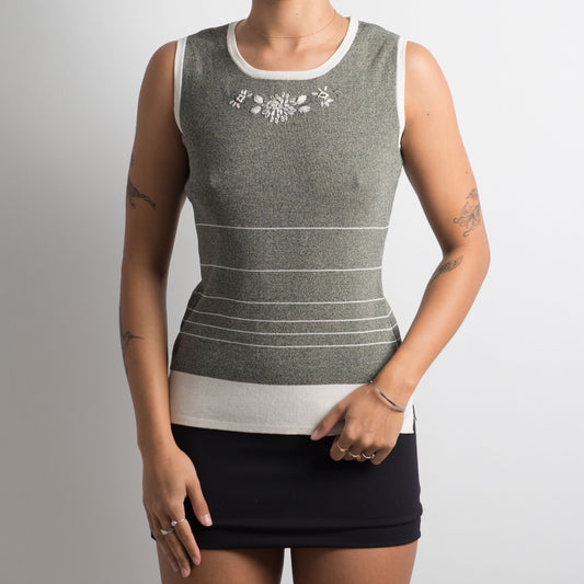 GREY MARLE TOP