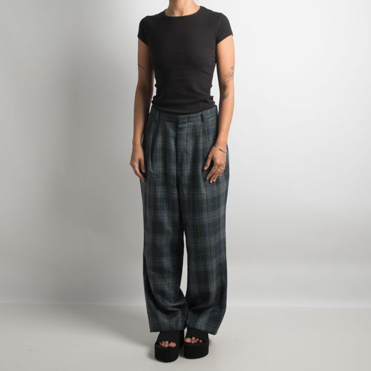 PLAID TROUSERS