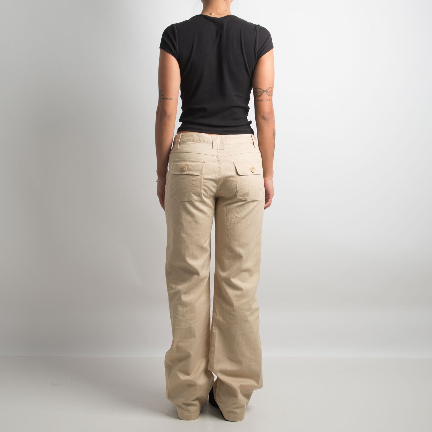 PANTALON BOOTCUT BRUN