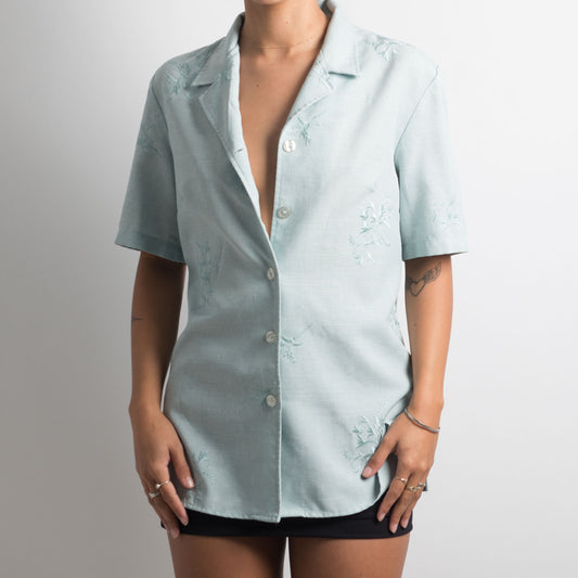 BLOUSE À MANCHES COURTES BRODÉES