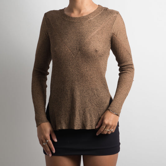 SHEER BROWN LONG SLEEVE