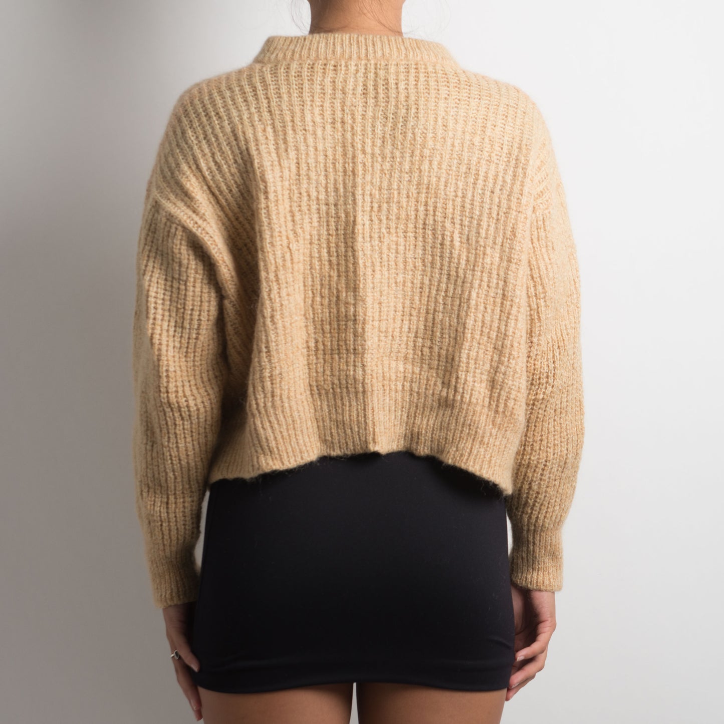 PULL ZIPPÉ EN TRICOT TAN