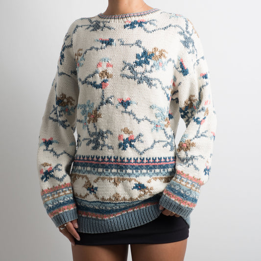 FLORAL EMBROIDERED KNIT