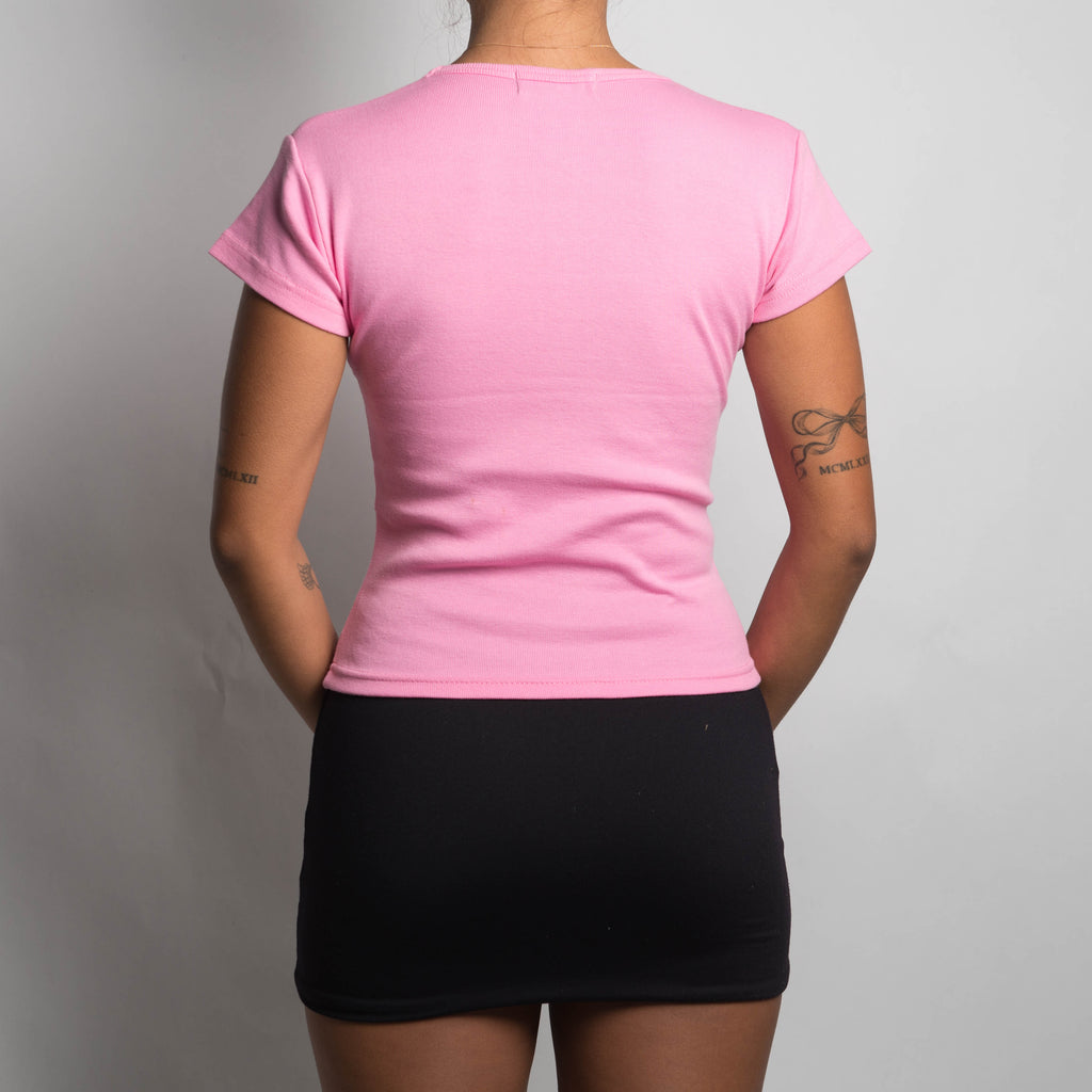 PINK COTTON POCKET TEE
