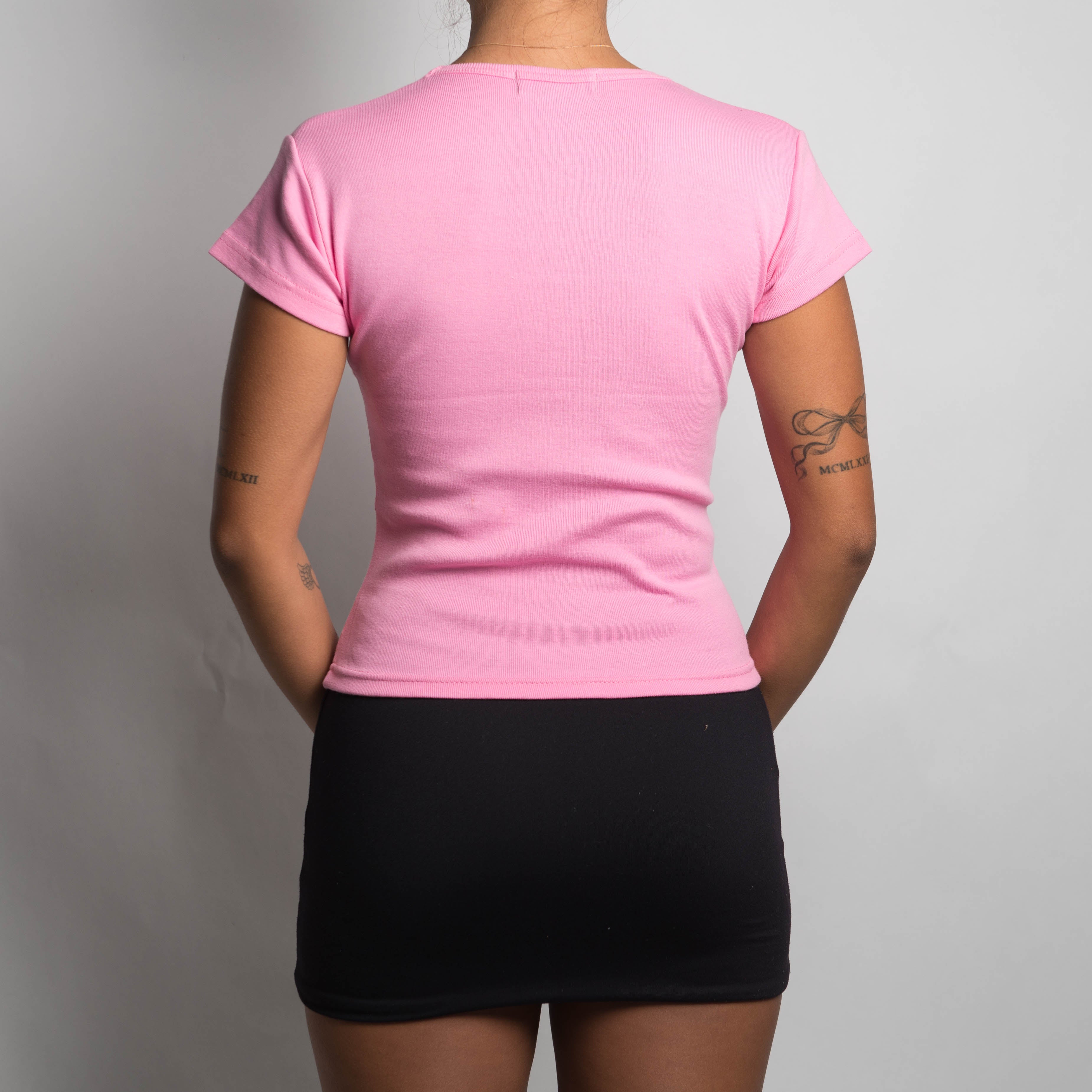 PINK COTTON POCKET TEE