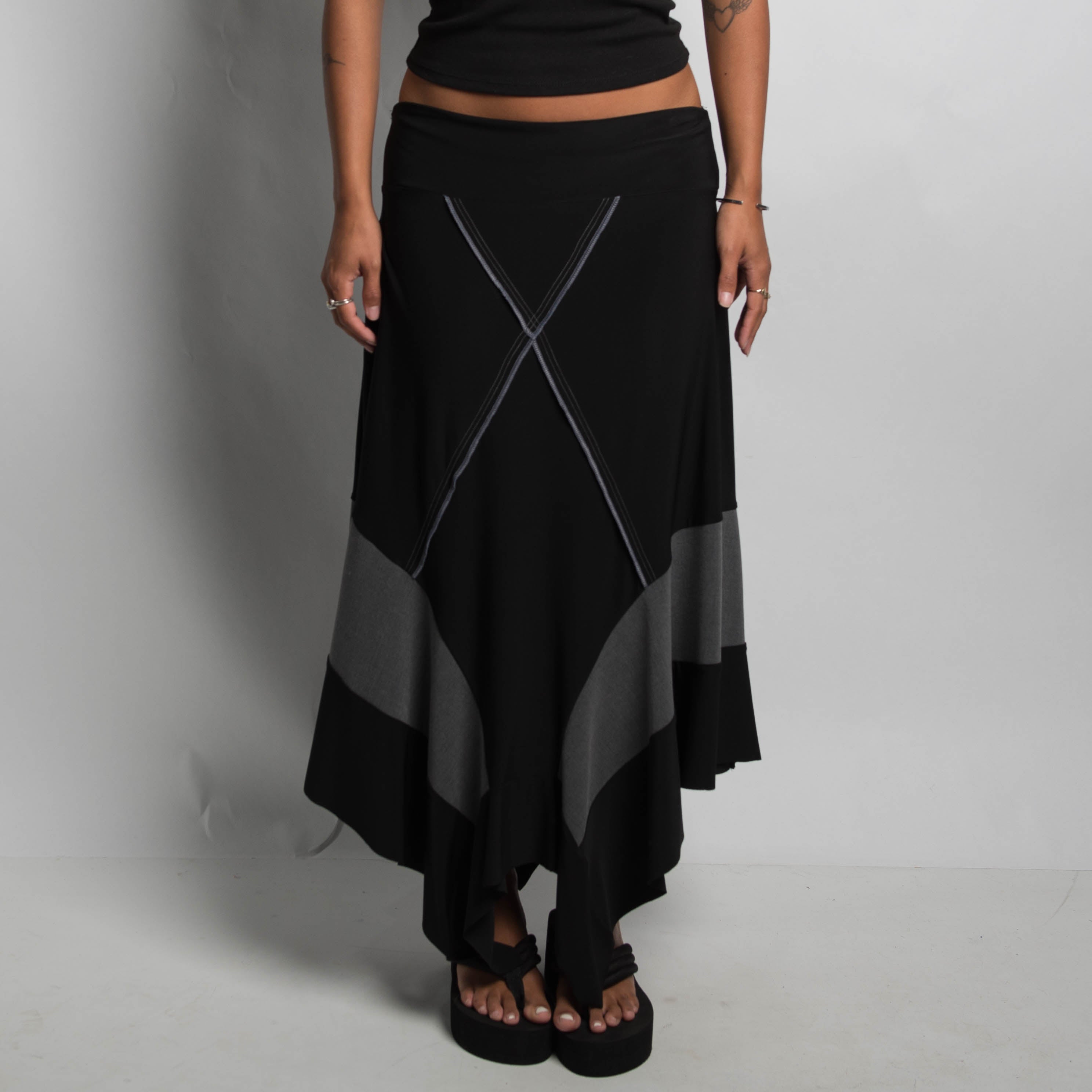 PATCHWORK MAXI SKIRT