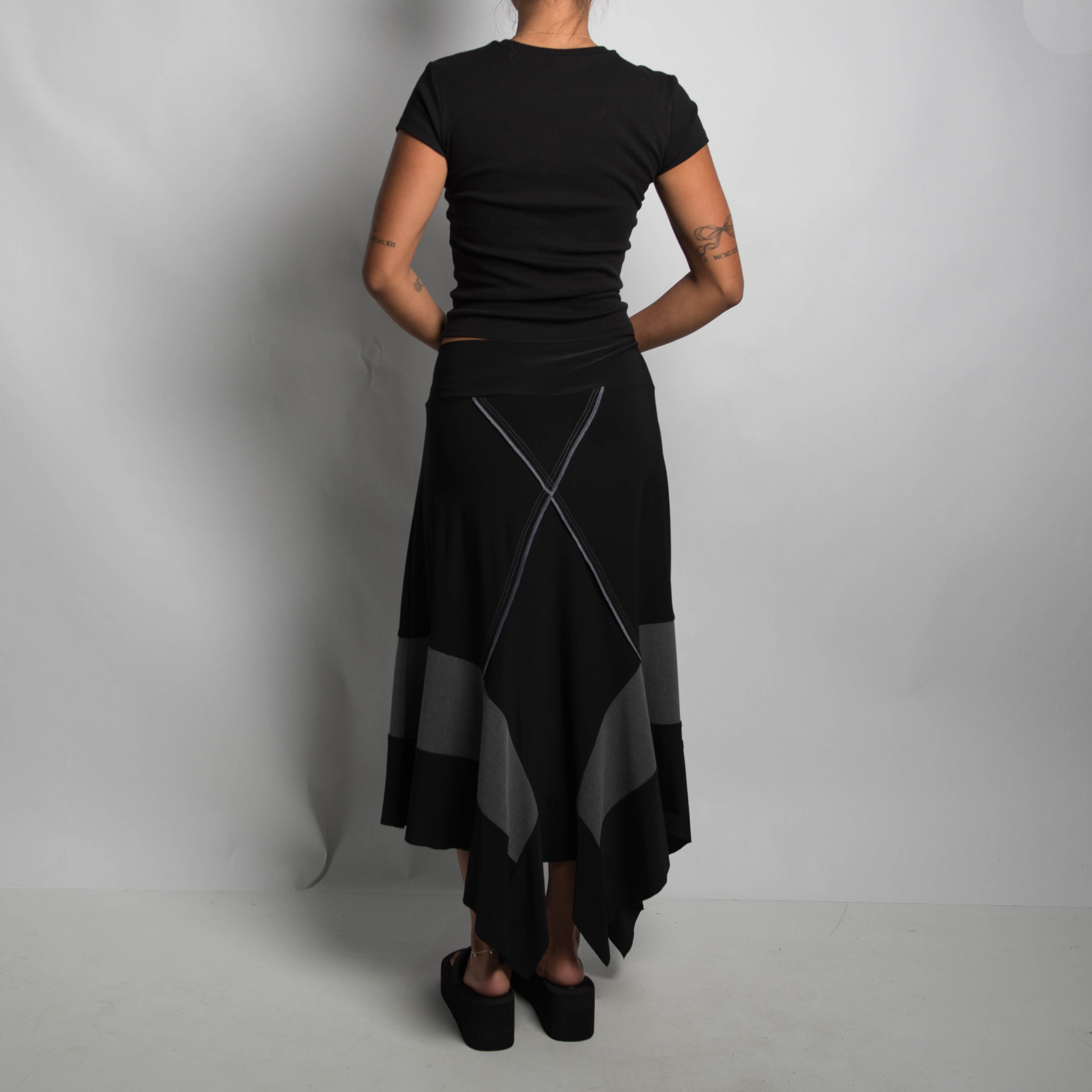 PATCHWORK MAXI SKIRT