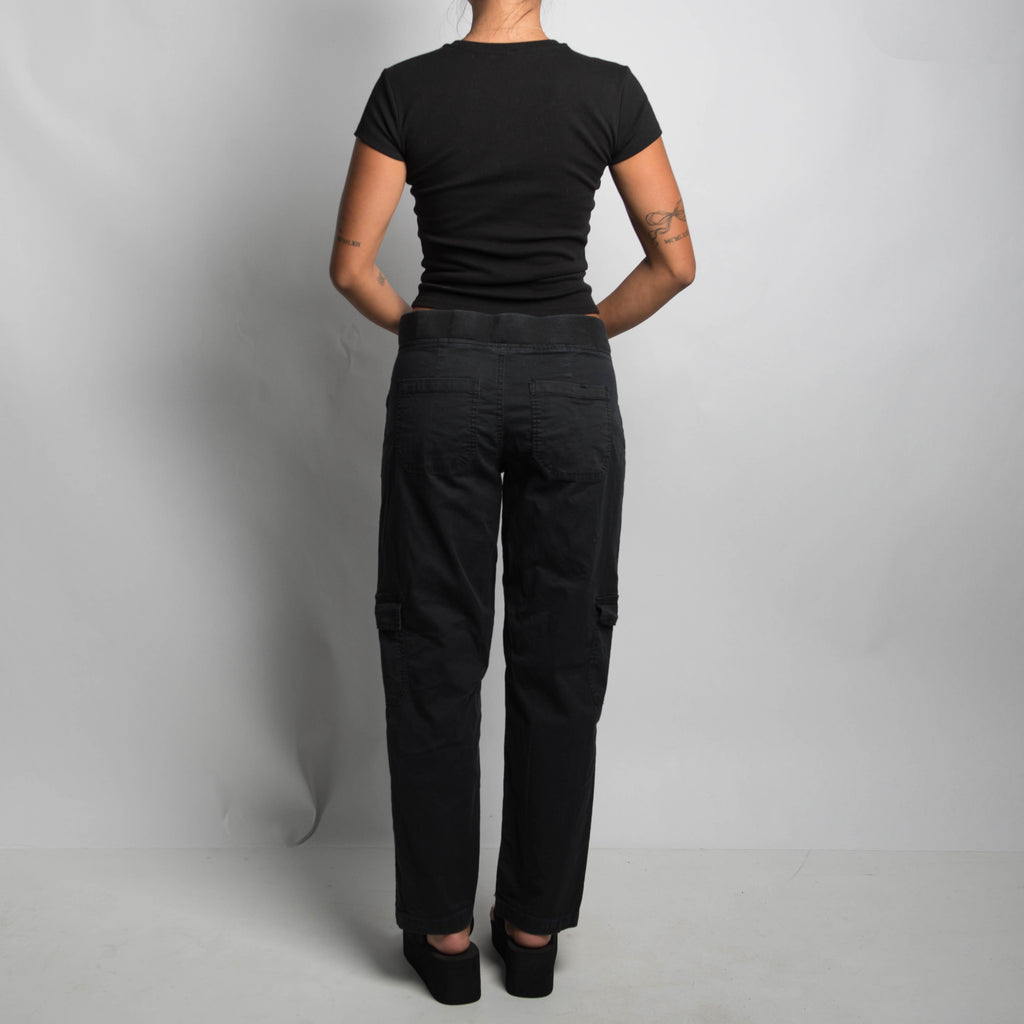 BLACK CARGO PANTS