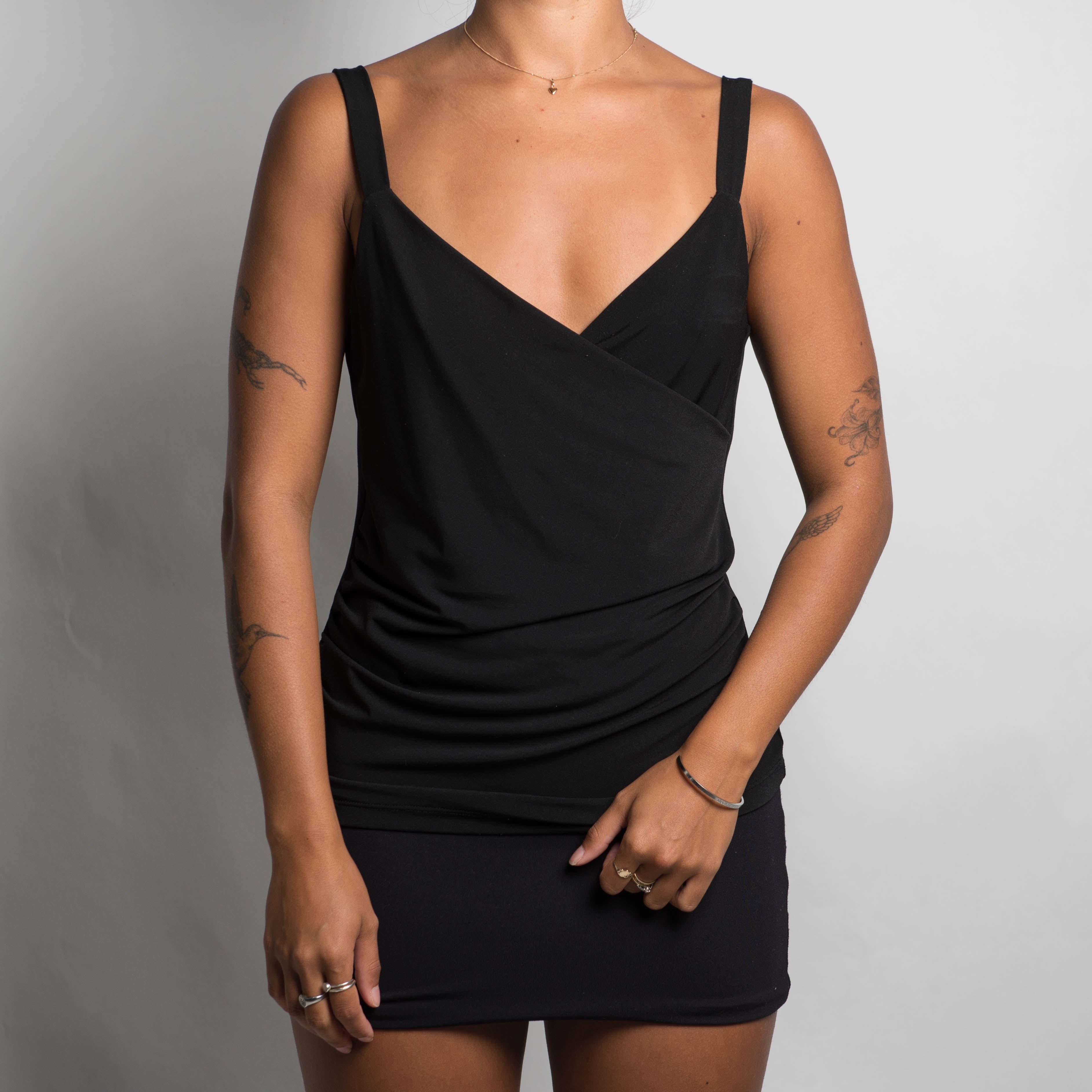 BLACK SLINKY CAMISOLE