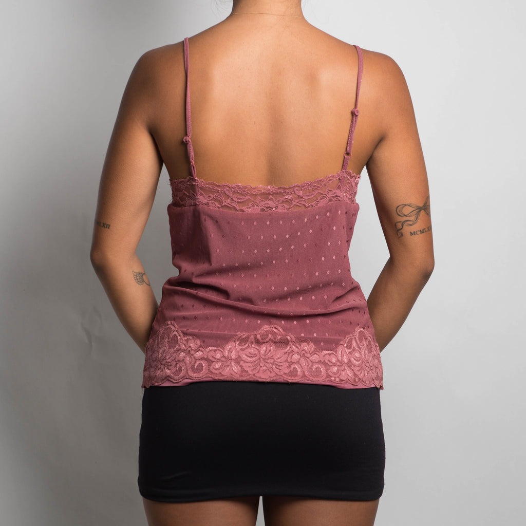 MAUVE MESH CAMISOLE