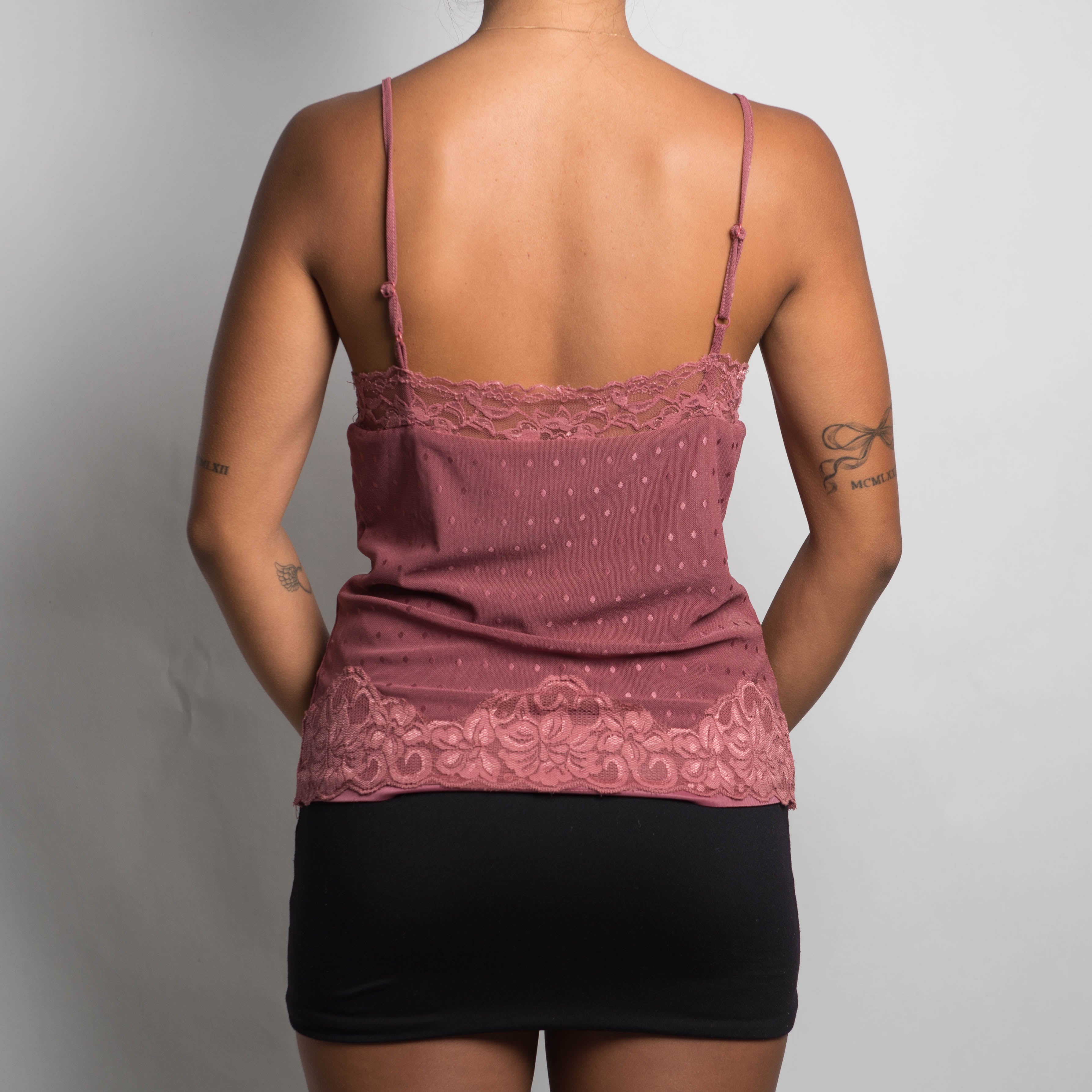 MAUVE MESH CAMISOLE