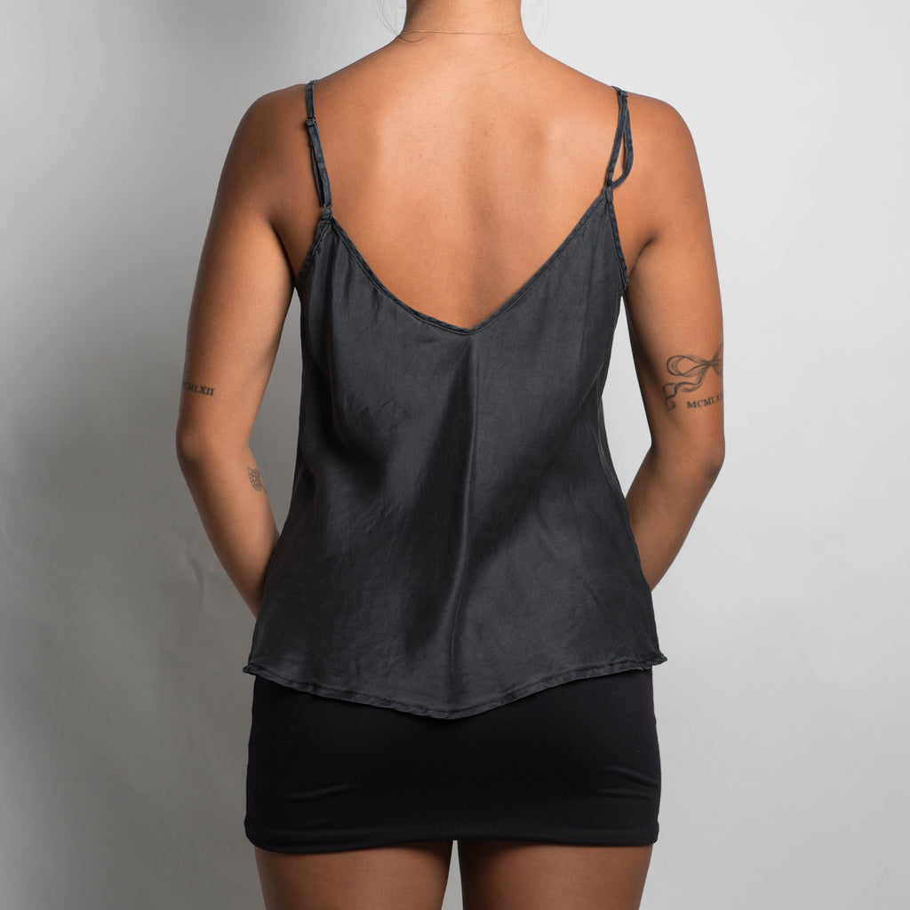 CHARCOAL SILK CAMISOLE