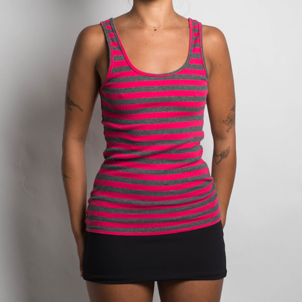 PINK STRIPE TANK TOP