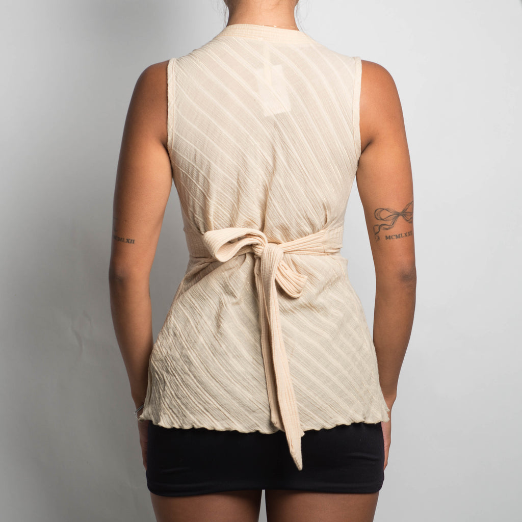 SHEER BEIGE BABYDOLL TOP