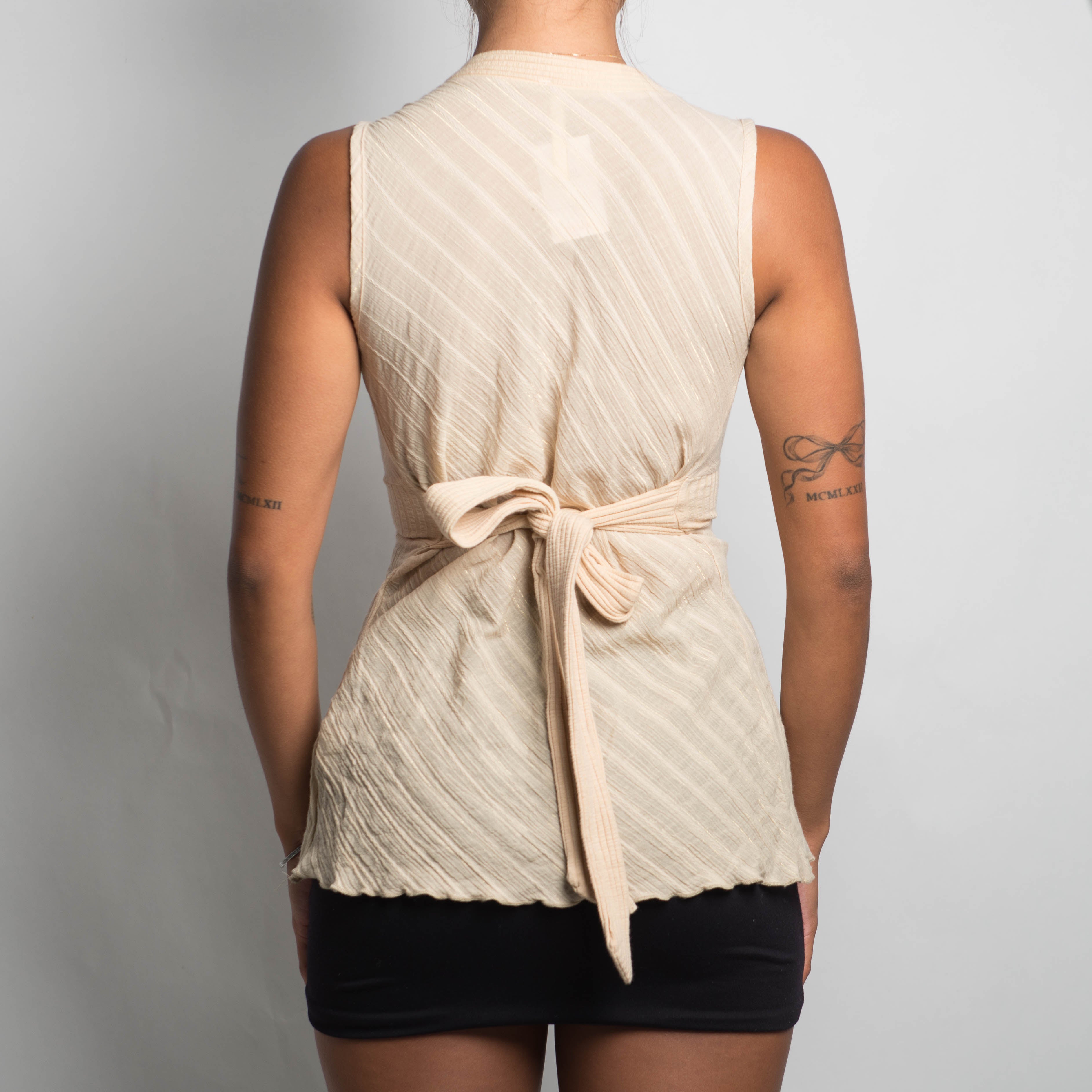 SHEER BEIGE BABYDOLL TOP