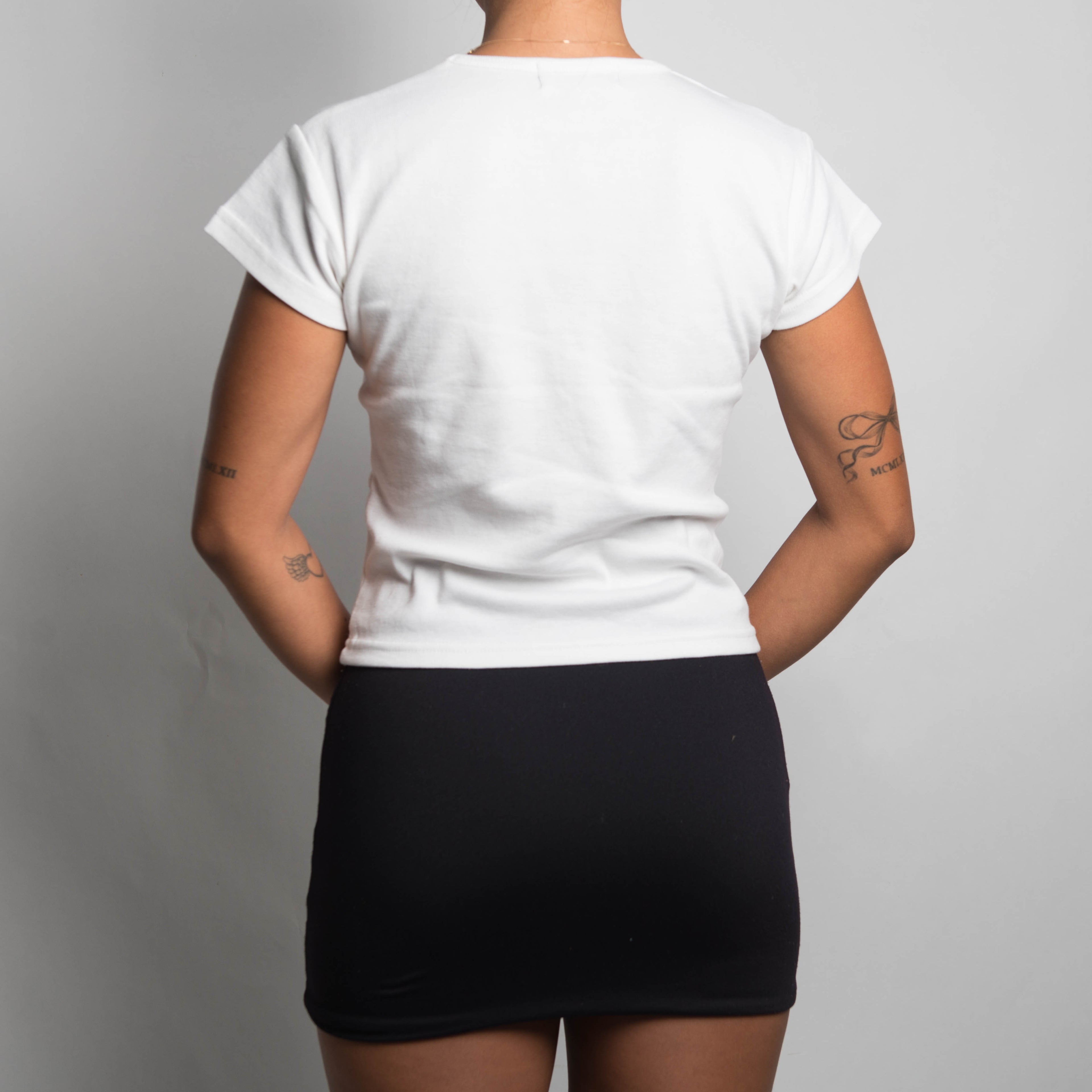WHITE COTTON POCKET TEE