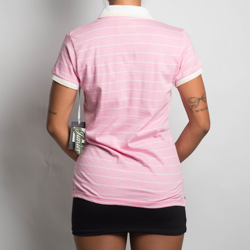 PINK STRIPE POLO SHIRT