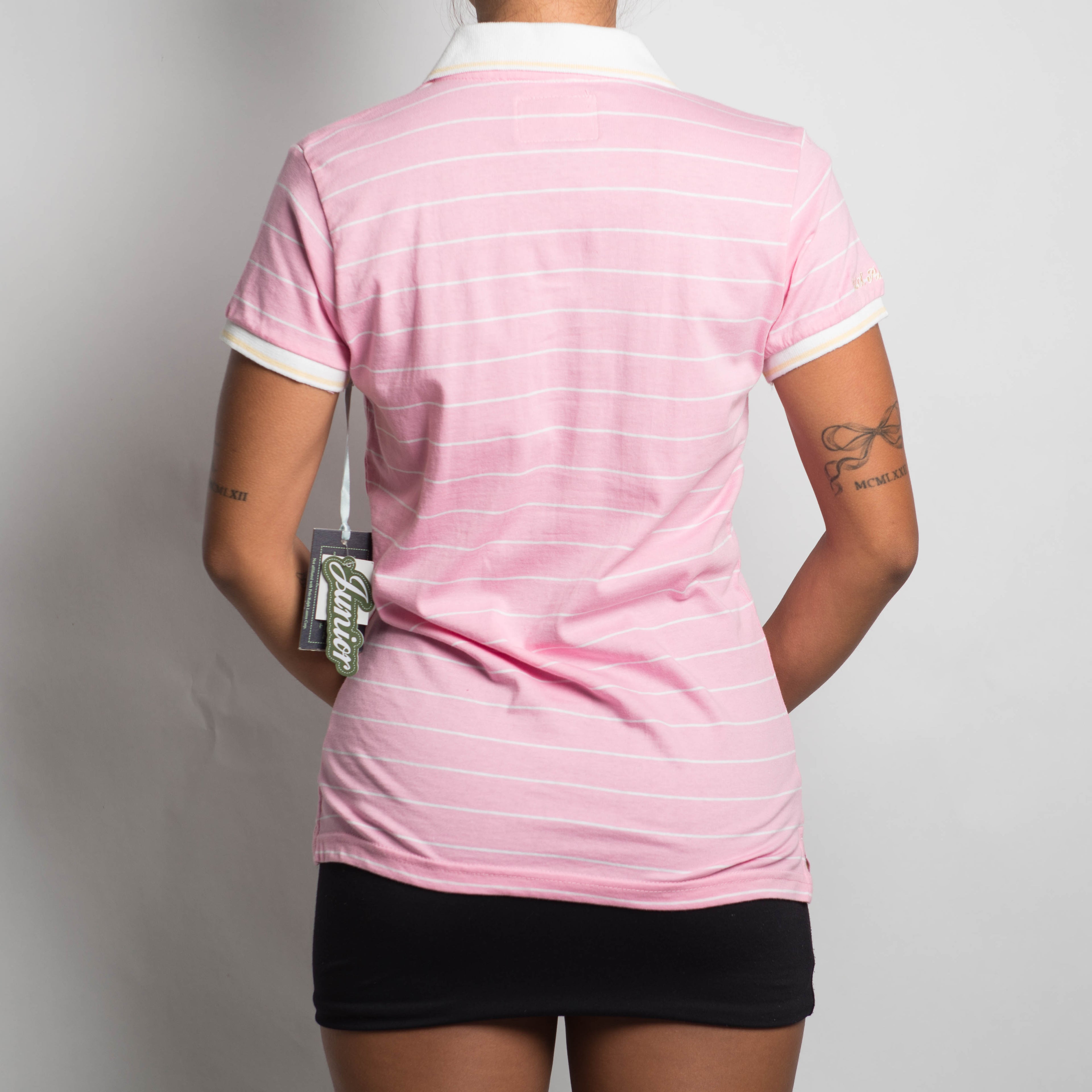PINK STRIPE POLO SHIRT