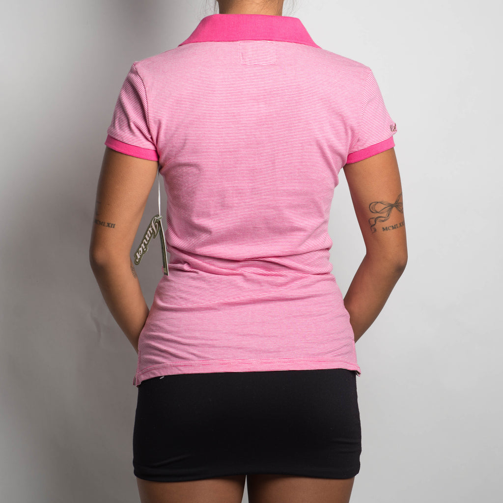 PINK PINSTRIPE POLO SHIRT