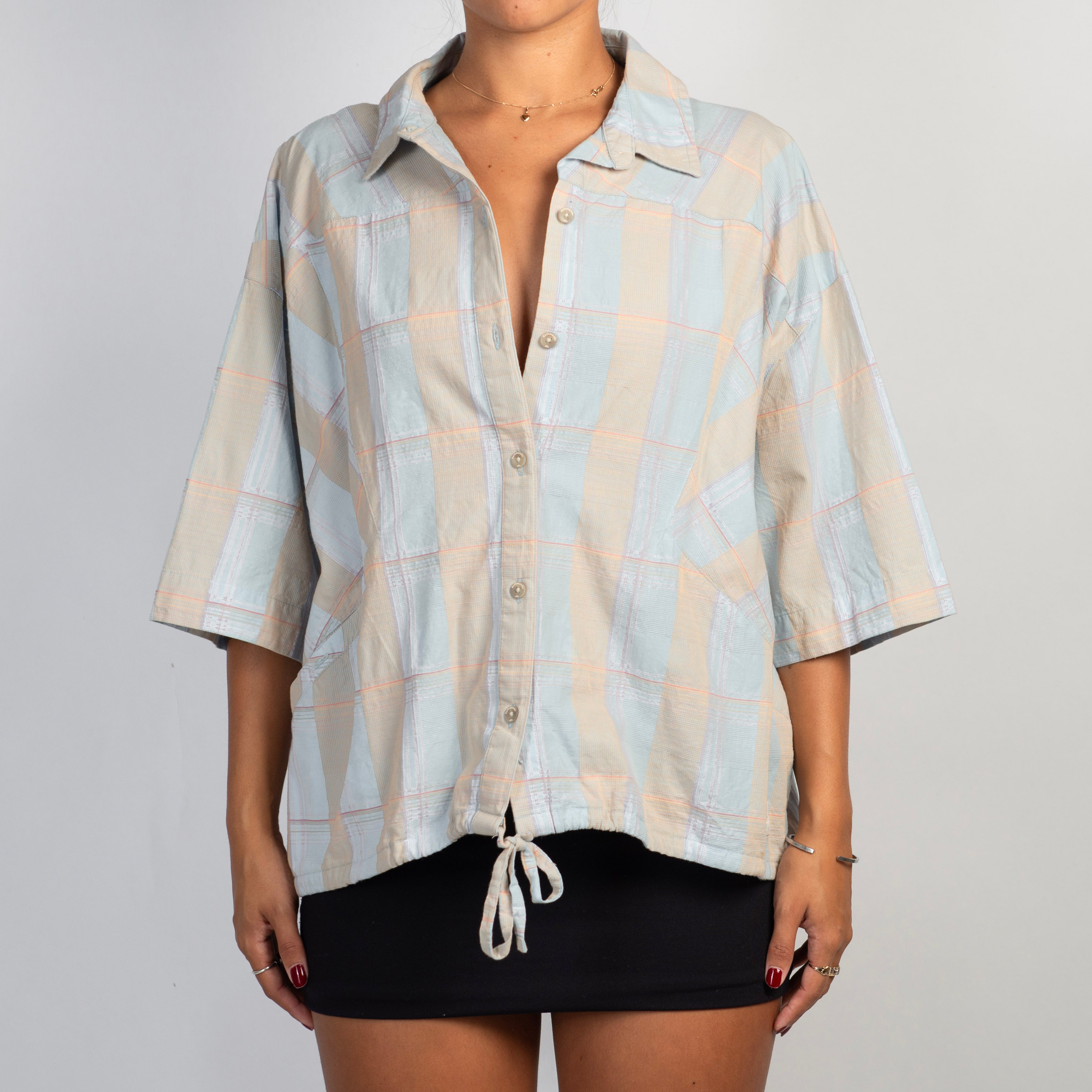PASTEL PLAID BLOUSE